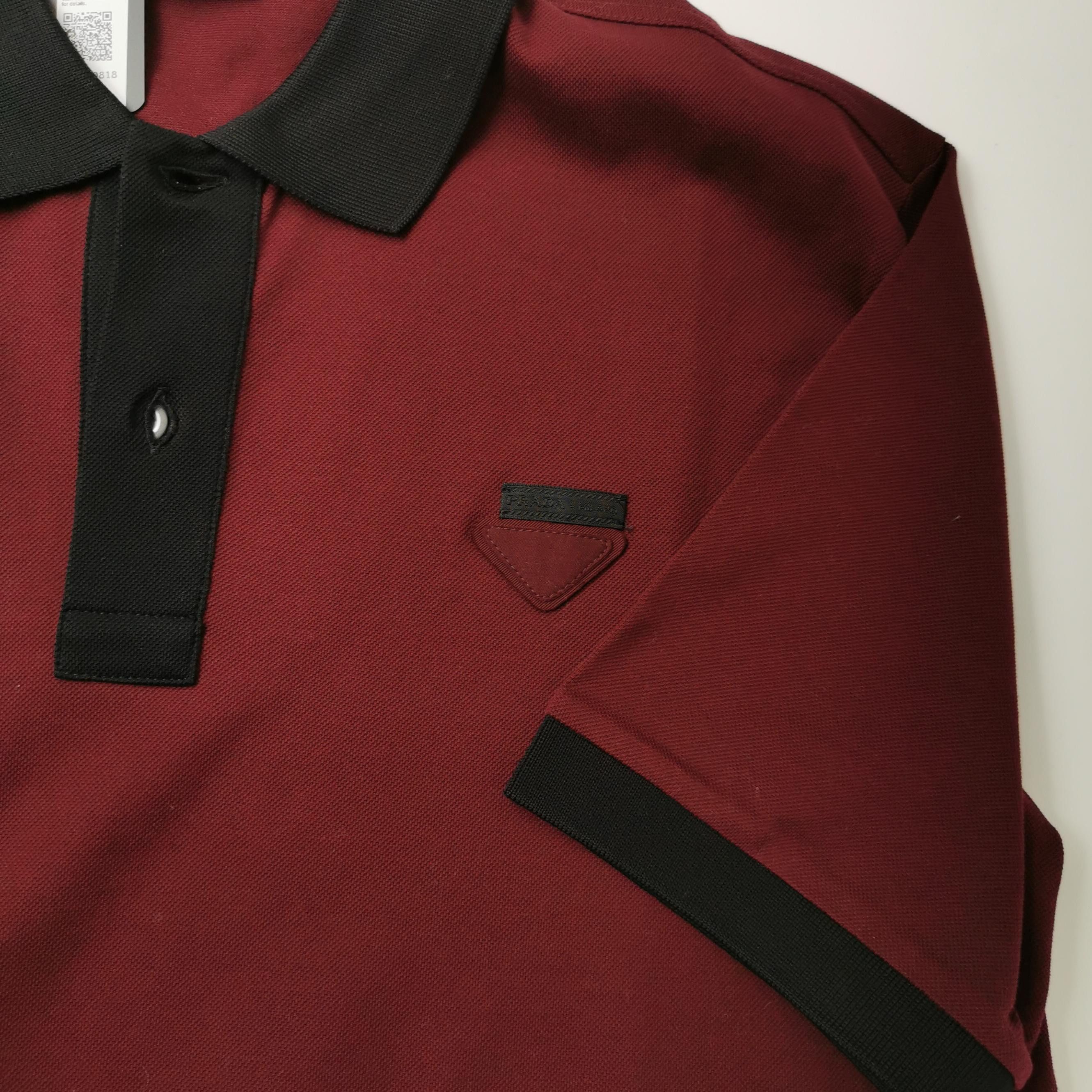 Prada Prada Bicolor Collar Pique Polo Size M Size US M / EU 48-50 / 2 - 4 Thumbnail