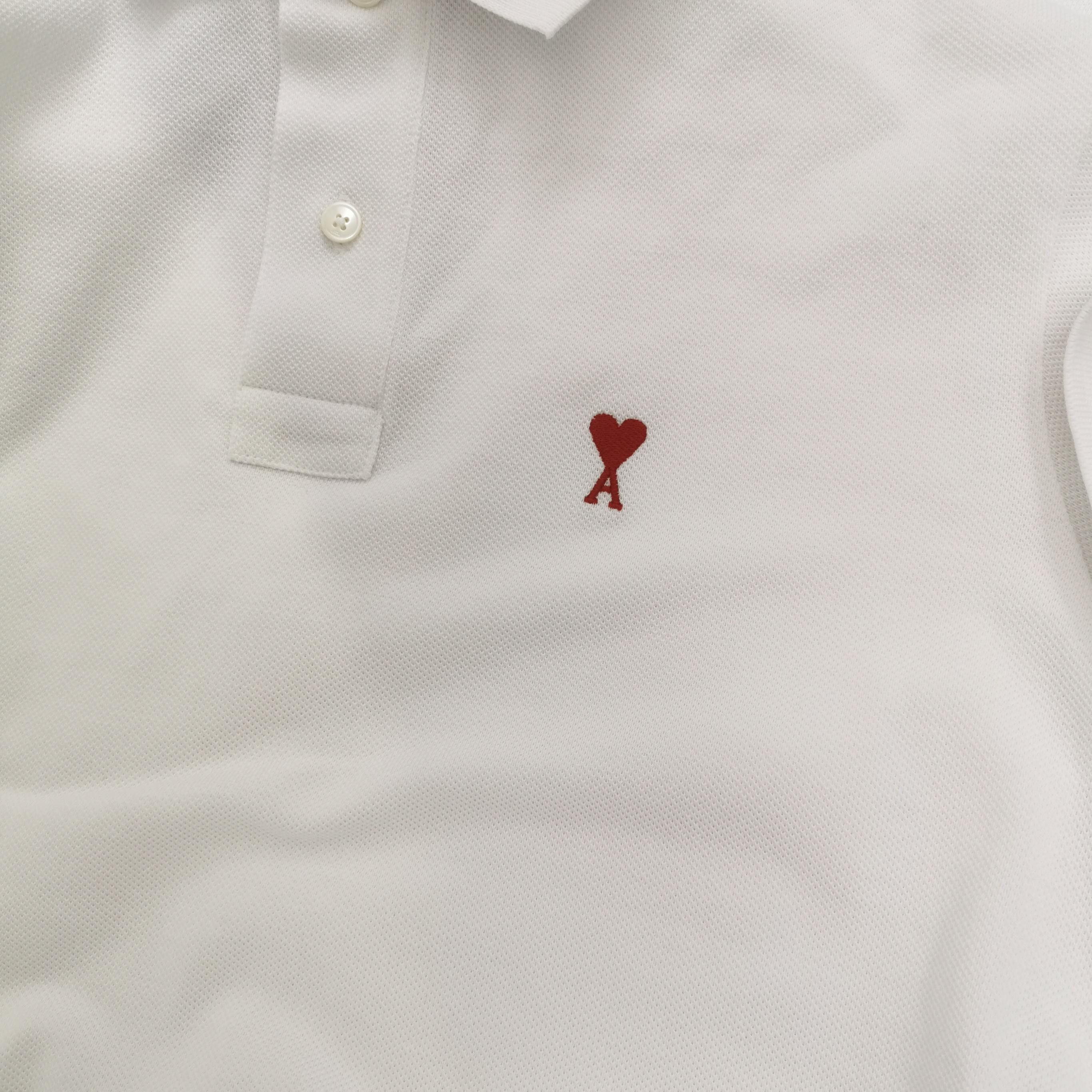 AMI AMI Heart Logo Pique Polo Shirt Size S Size US S / EU 44-46 / 1 - 4 Thumbnail