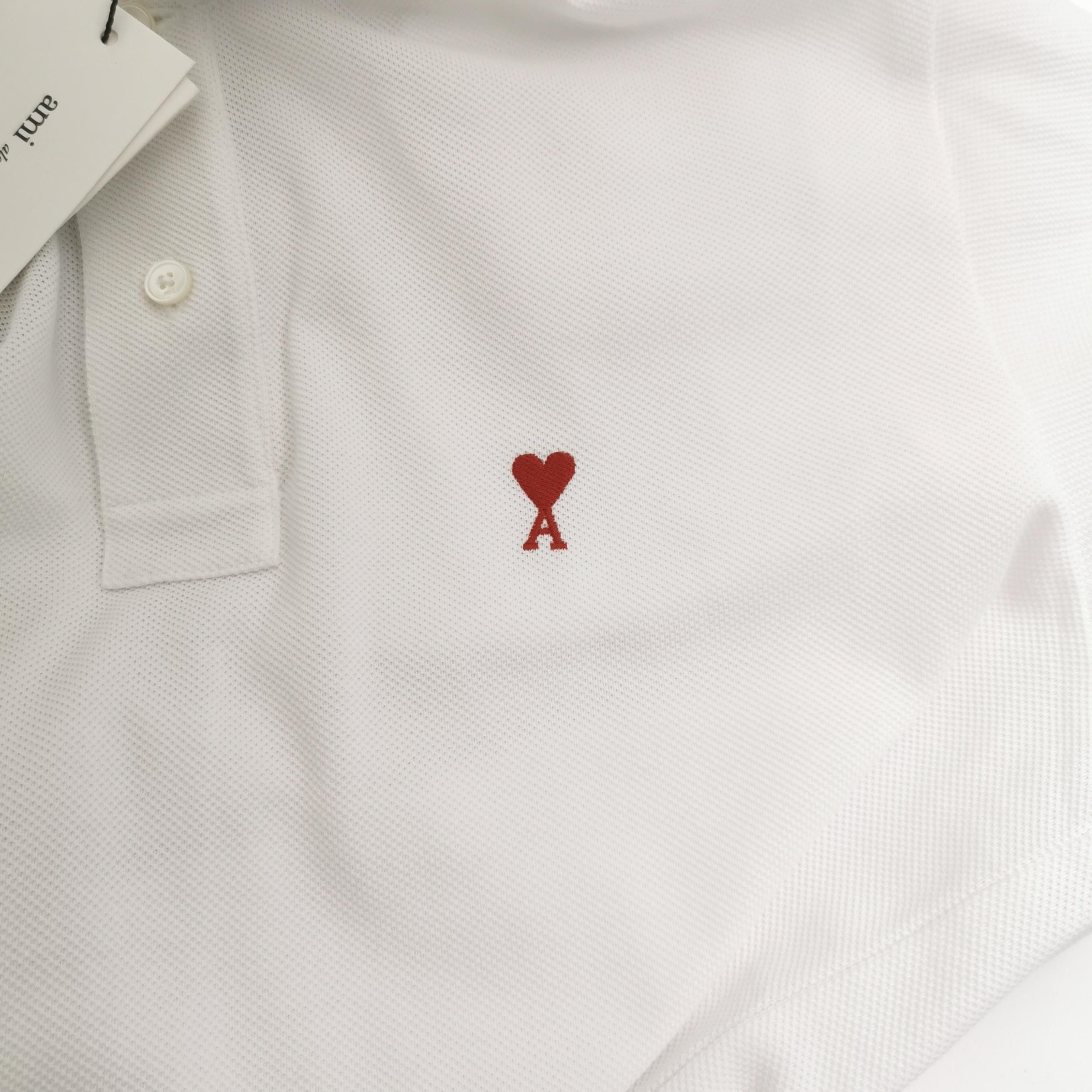 AMI AMI Alexandre Mattiussi Red Heart Logo Polo Size M Size US M / EU 48-50 / 2 - 4 Thumbnail