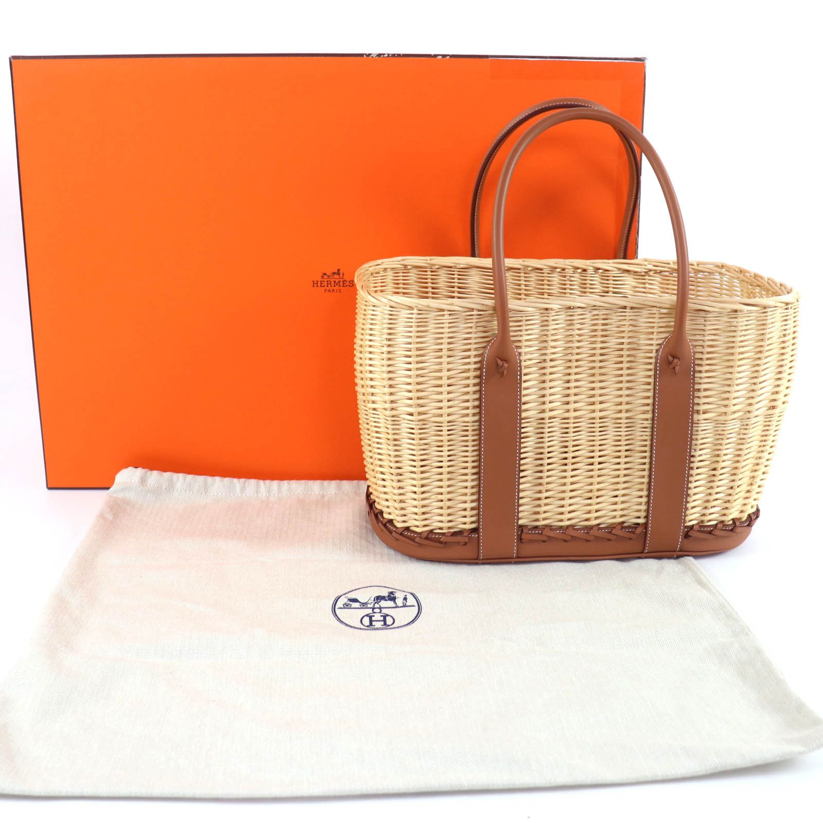 Hermes Hermes Hermes Garden Party PM Swift Basket Handbag Plant-based Handbag Stamp B (2023) DUTY FREE for USA Size ONE SIZE - 2 Thumbnail