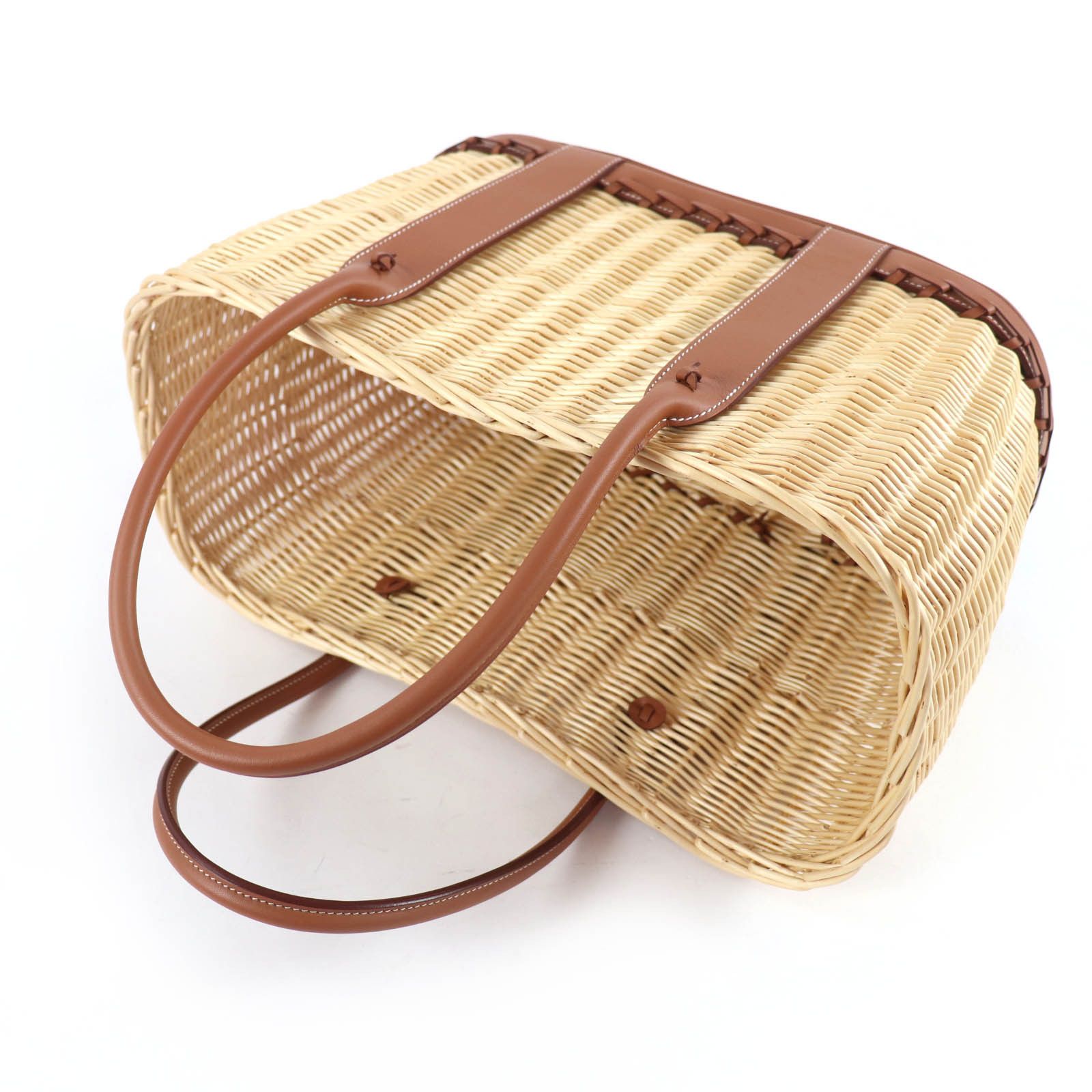 Hermes Hermes Hermes Garden Party PM Swift Basket Handbag Plant-based Handbag Stamp B (2023) DUTY FREE for USA Size ONE SIZE - 5 Thumbnail