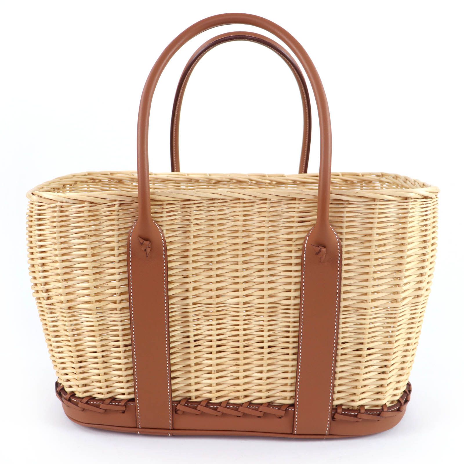 Hermes Hermes Hermes Garden Party PM Swift Basket Handbag Plant-based Handbag Stamp B (2023) DUTY FREE for USA Size ONE SIZE - 3 Thumbnail