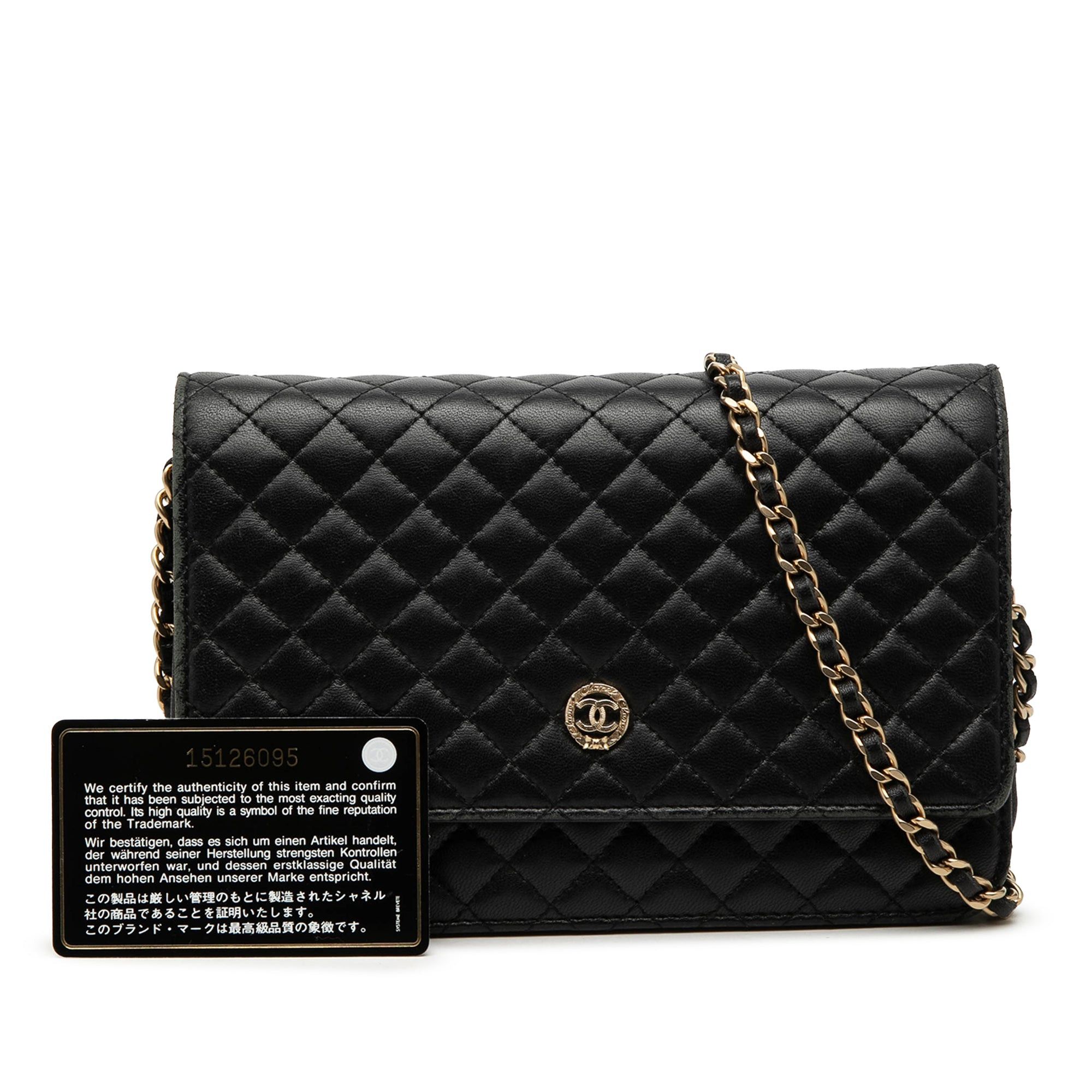 Chanel Quilted Lambskin Crest Wallet On Chain Size ONE SIZE - 8 Thumbnail