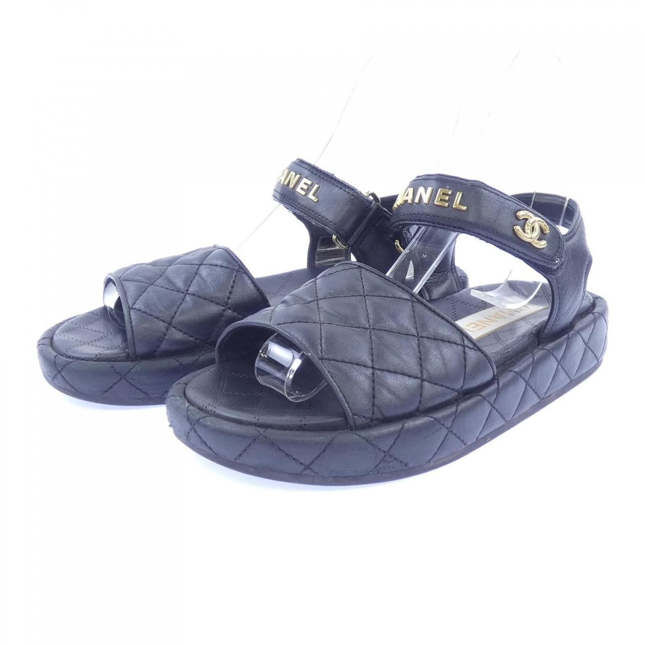 Chanel Chanel Chanel Iridescent Lambskin Sandals Leather Shoes G45430B15279 DUTY FREE for USA Size ONE SIZE - 3 Thumbnail