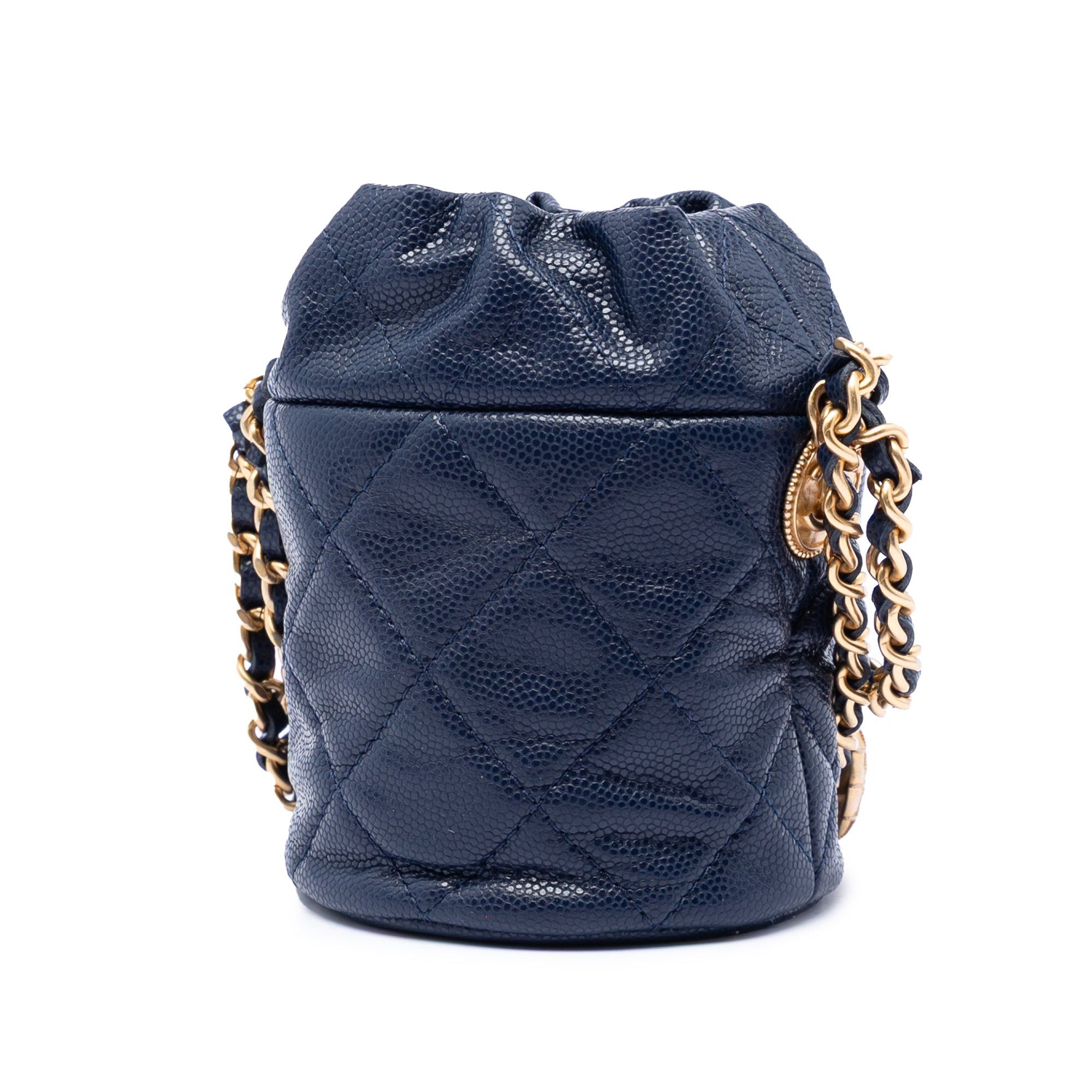 Chanel Mini Quilted Caviar Medallion Charms Drawstring Bucket Bag Size ONE SIZE - 2 Thumbnail
