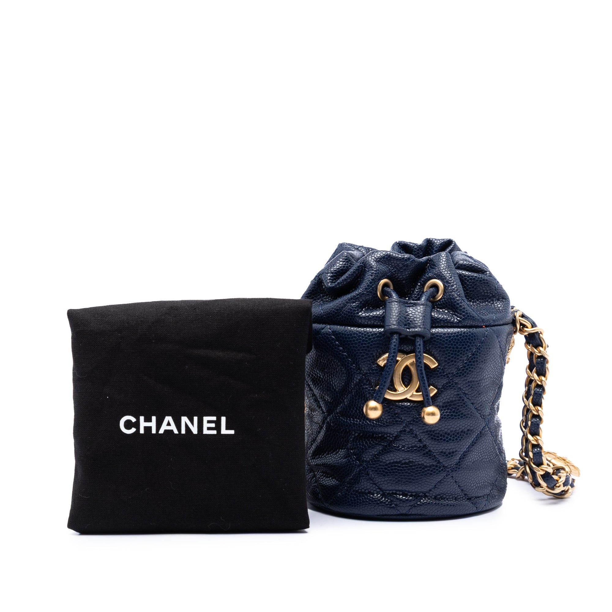 Chanel Mini Quilted Caviar Medallion Charms Drawstring Bucket Bag Size ONE SIZE - 8 Thumbnail