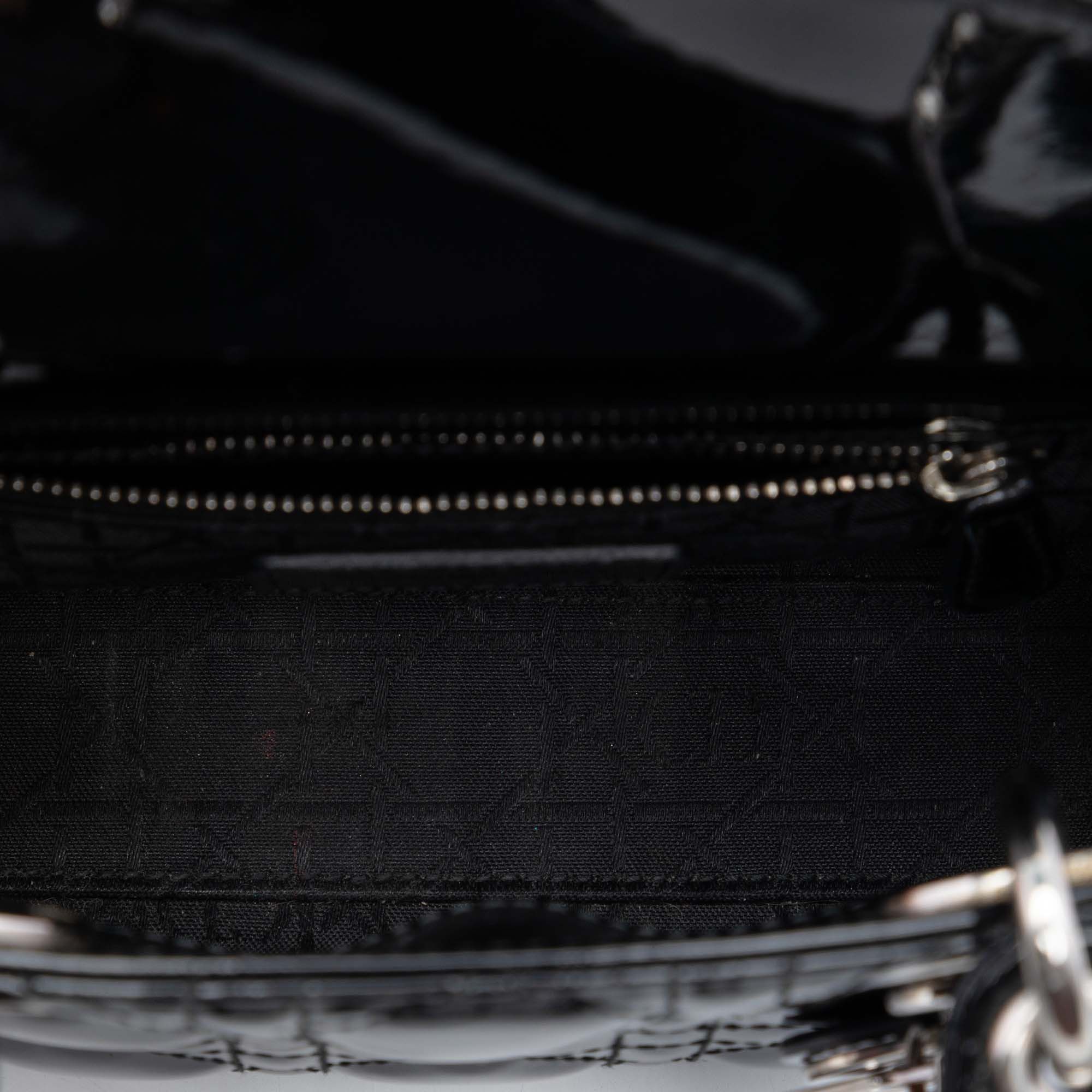 Dior Mini Patent Cannage Lady Dior Size ONE SIZE - 4 Thumbnail