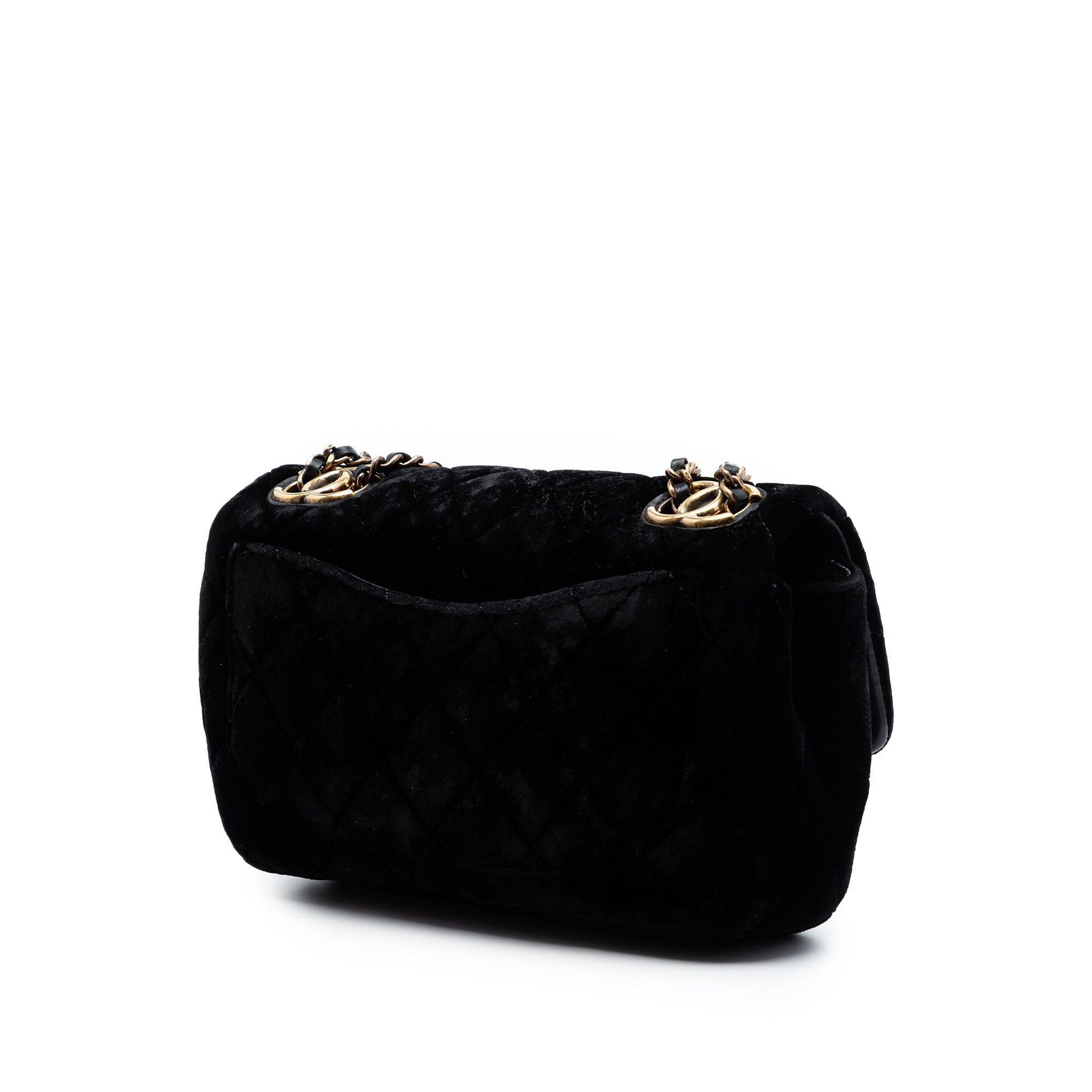 Chanel Small Quilted Velvet CC Eyelet Flap Size ONE SIZE - 2 Thumbnail