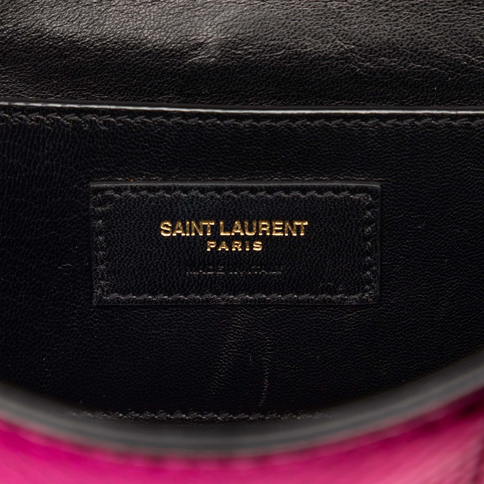Saint Laurent Paris Small Metallic Python Embossed Leather Monogram Envelope Bag Size ONE SIZE - 5 Thumbnail