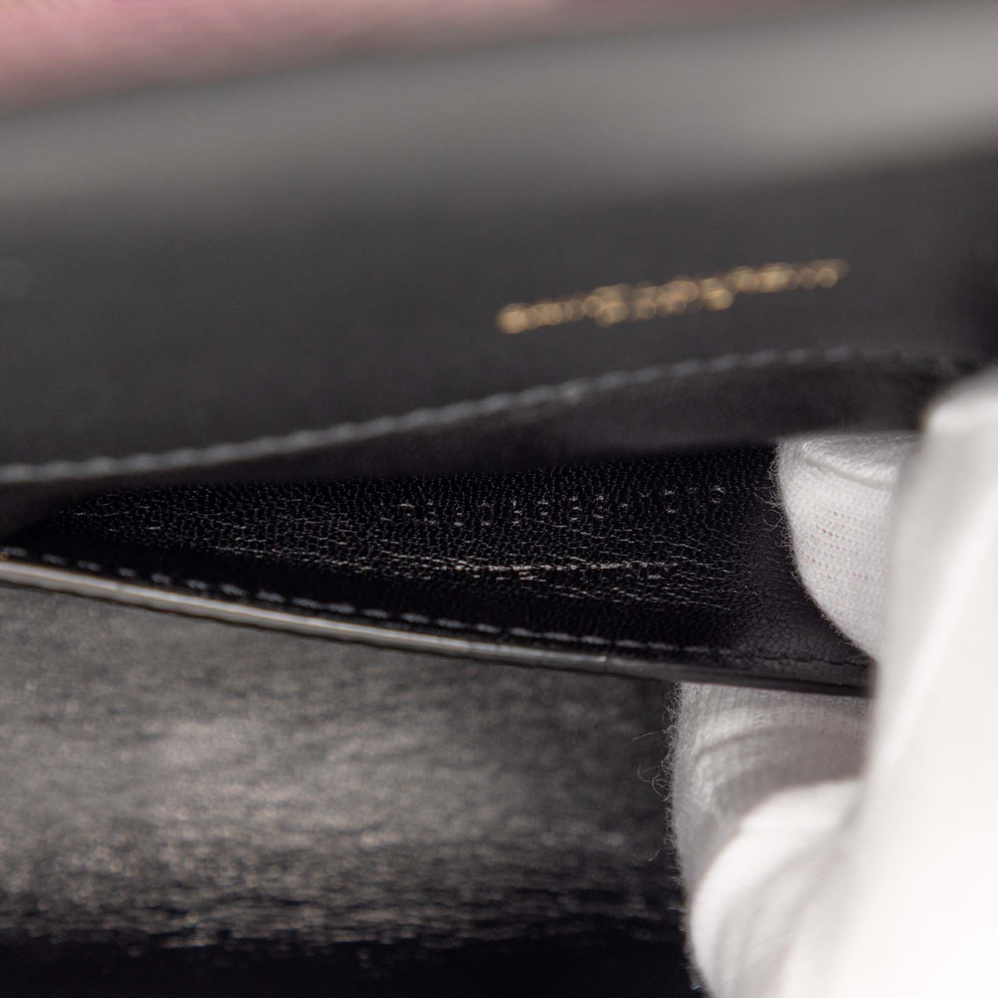 Saint Laurent Paris Small Metallic Python Embossed Leather Monogram Envelope Bag Size ONE SIZE - 6 Thumbnail