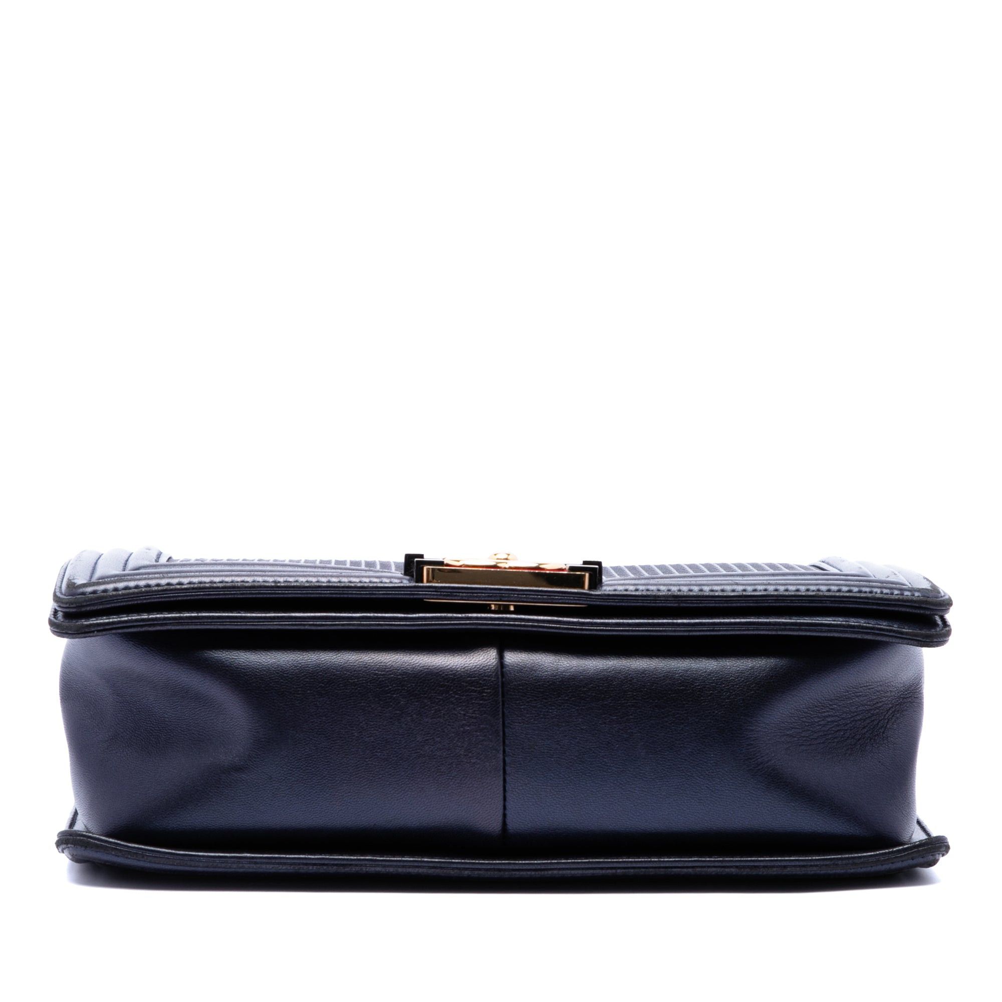 Chanel Old Medium Lambskin Embossed Cube Boy Flap Size ONE SIZE - 3 Thumbnail