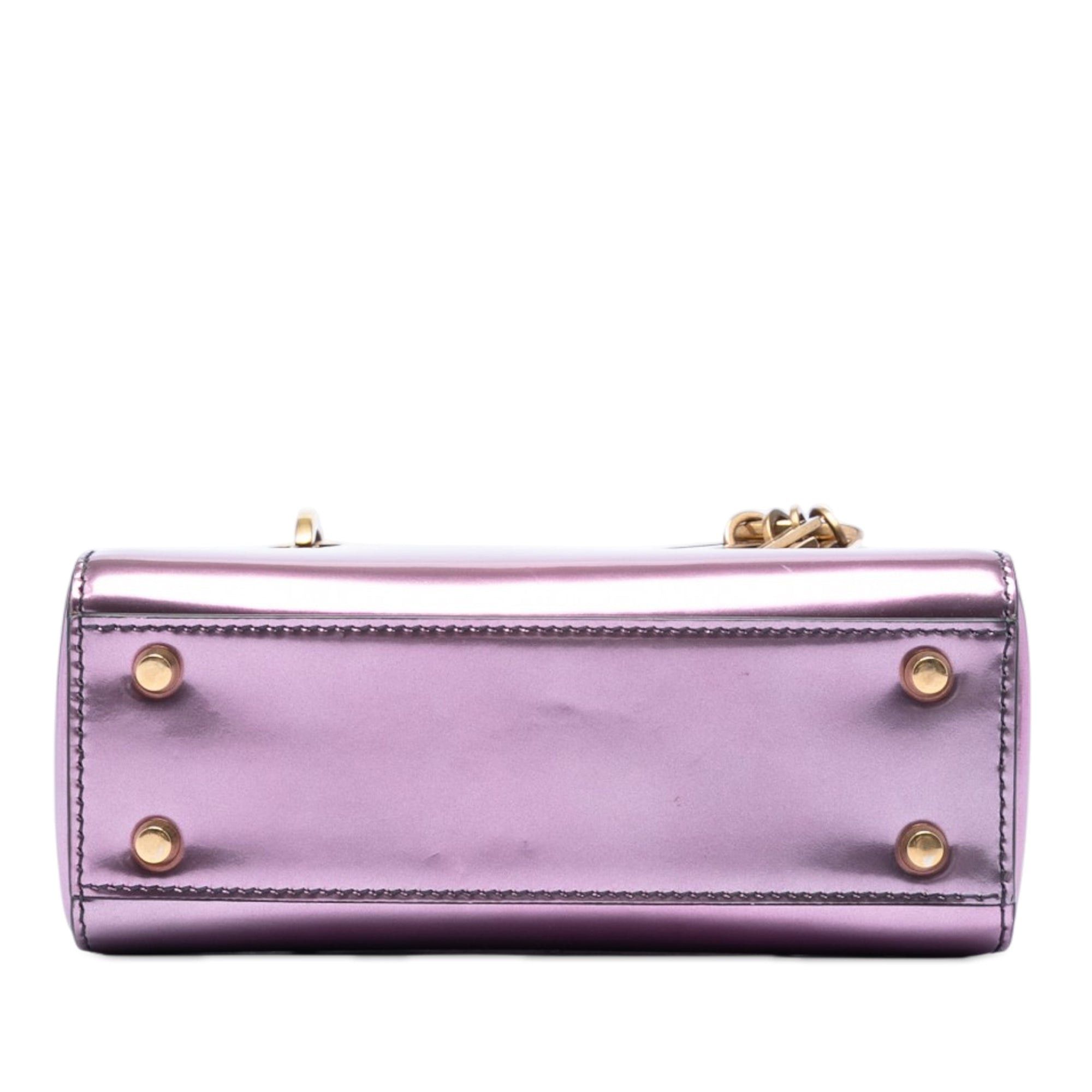 Dior Mini Metallic Patent Lady Dior Size ONE SIZE - 3 Thumbnail