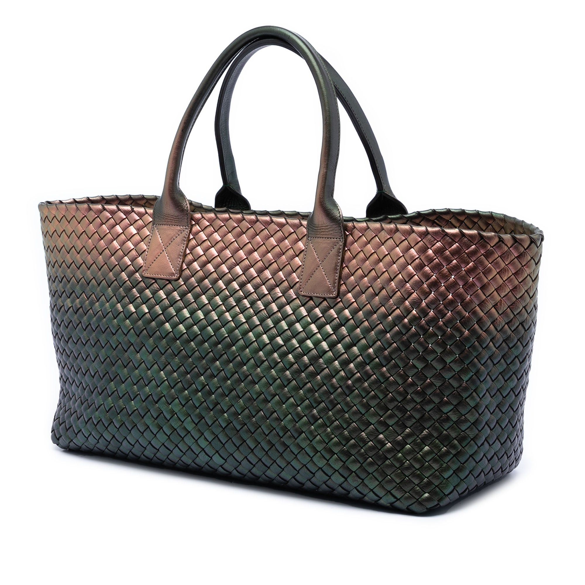 Bottega Veneta Medium Iridescent Nappa Intrecciato Cabat Tote Size ONE SIZE - 2 Thumbnail
