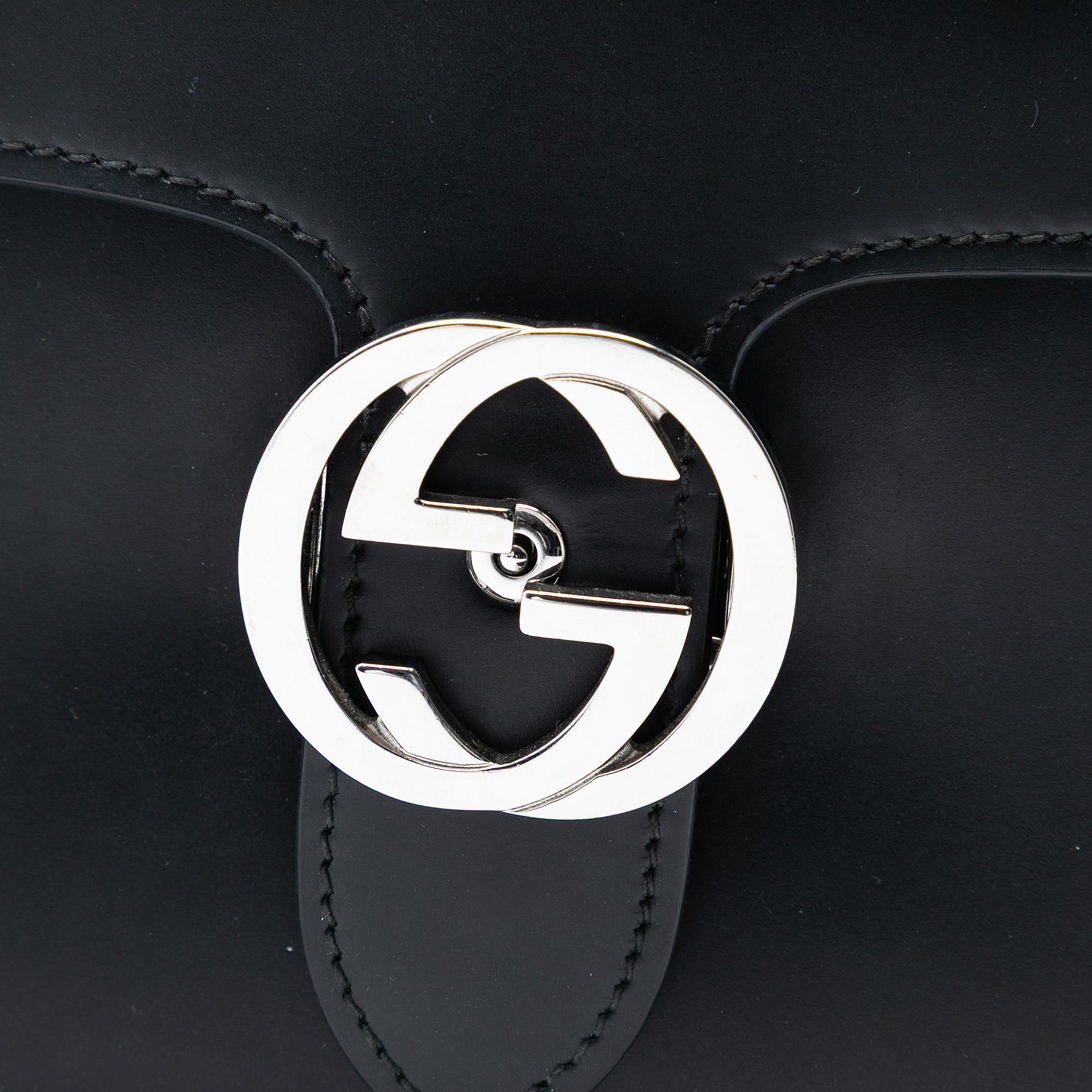 Gucci Medium Polished Calfskin Dollar Interlocking G Crossbody Size ONE SIZE - 6 Thumbnail