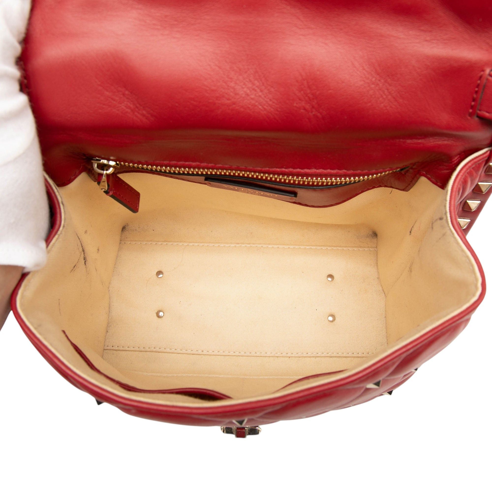 Valentino Medium Lambskin Candystud Top Handle Satchel Size ONE SIZE - 4 Thumbnail