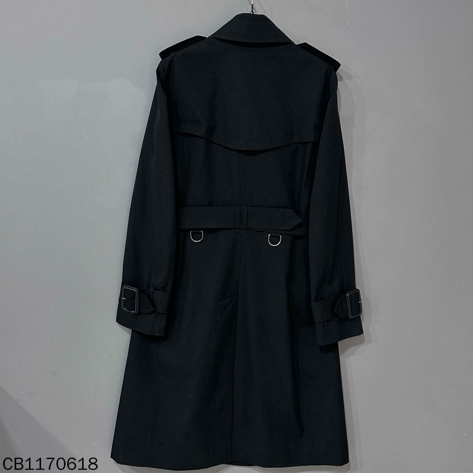 Burberry Burberry Plaid Long Black Coat XL Women Size XL / US 12-14 / IT 48-50 - 3 Thumbnail