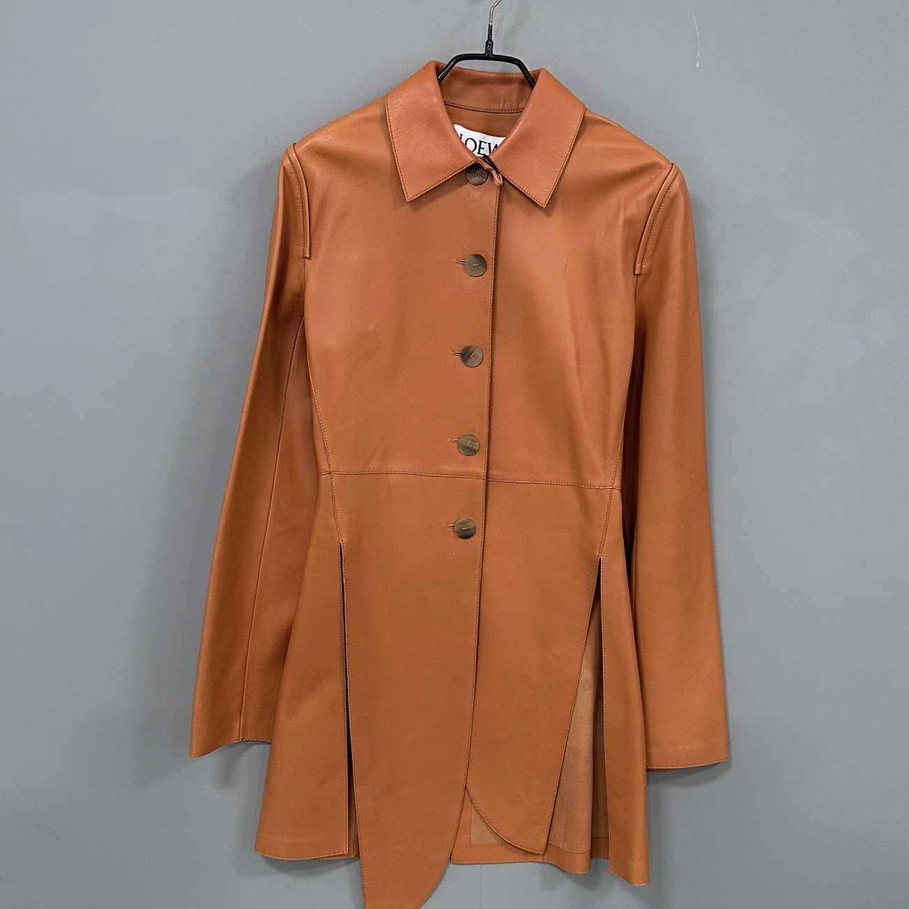 Loewe Loewe Orange Leather Jacket S Women Size S / US 4 / IT 40 - 2 Thumbnail