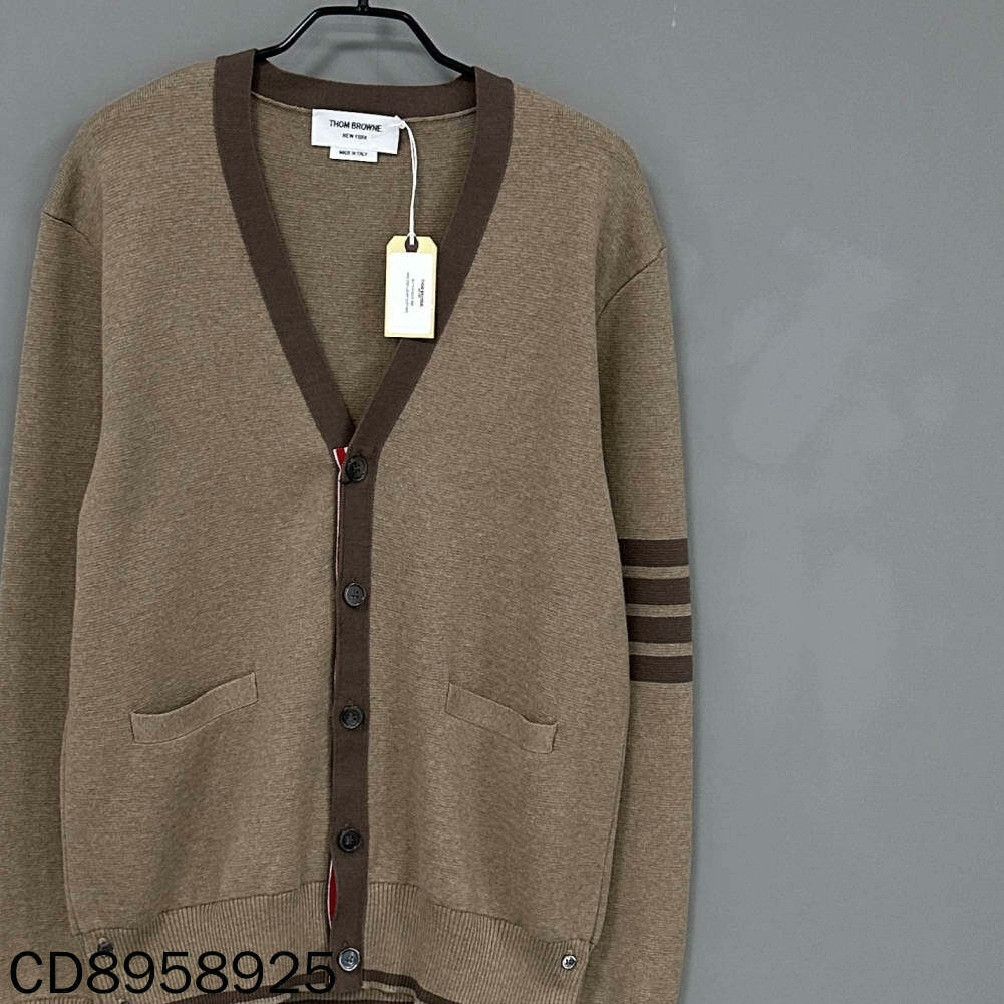 Thom Browne Thom Browne Knit Striped Brown Sweater l Men Size US L / EU 52-54 / 3 - 2 Thumbnail