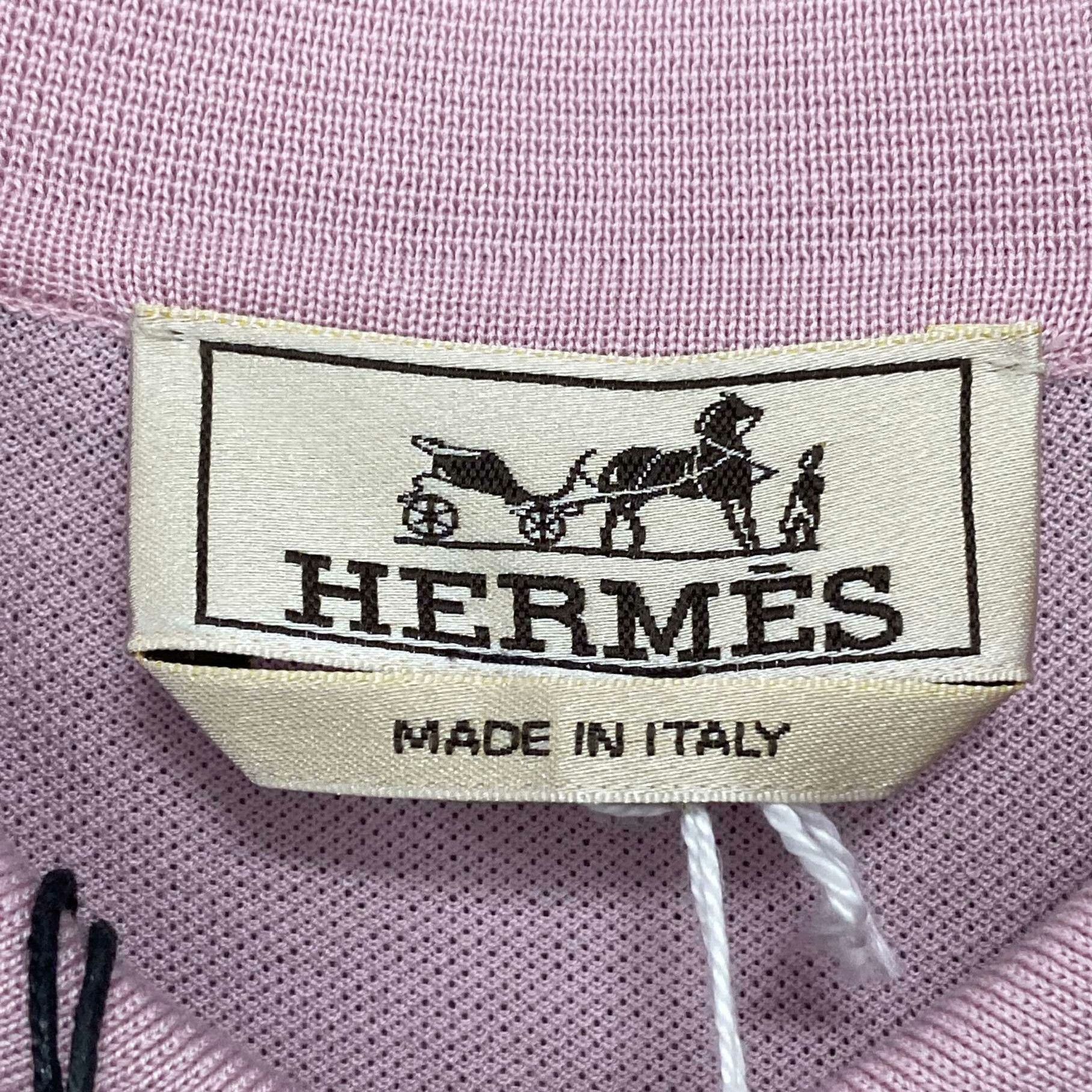 Hermes Hermes Embroidered Pink Polo xl Men Size US XL / EU 56 / 4 - 4 Thumbnail
