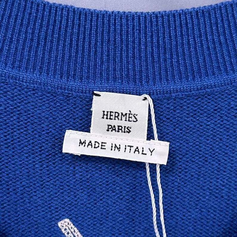 Hermes Hermes Blue T-Shirt L Women Size L / US 10 / IT 46 - 5 Thumbnail