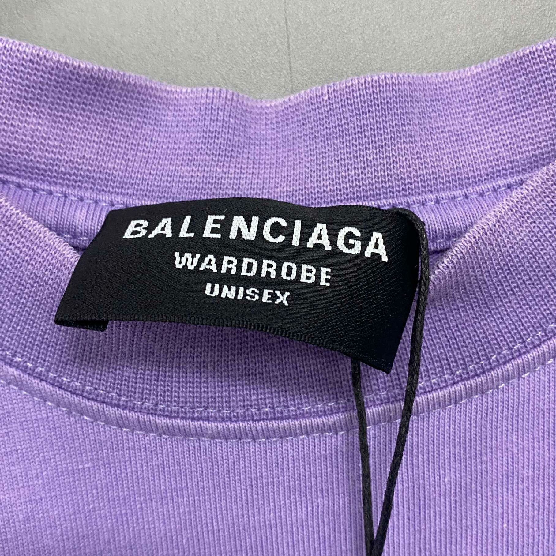 Balenciaga Balenciaga Embroidered Purple T-Shirt xs Men Size US XS / EU 42 / 0 - 5 Thumbnail