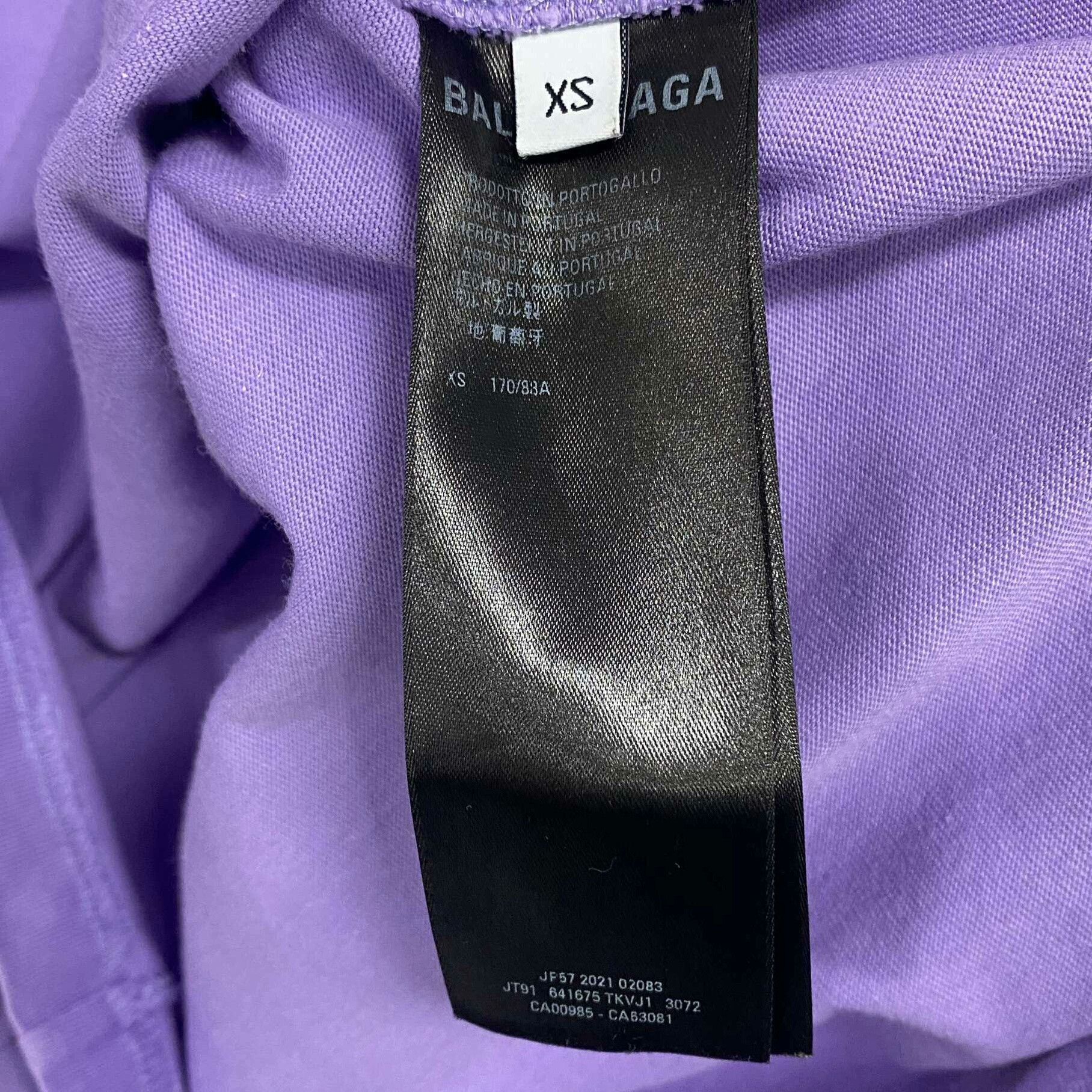 Balenciaga Balenciaga Embroidered Purple T-Shirt xs Men Size US XS / EU 42 / 0 - 4 Thumbnail