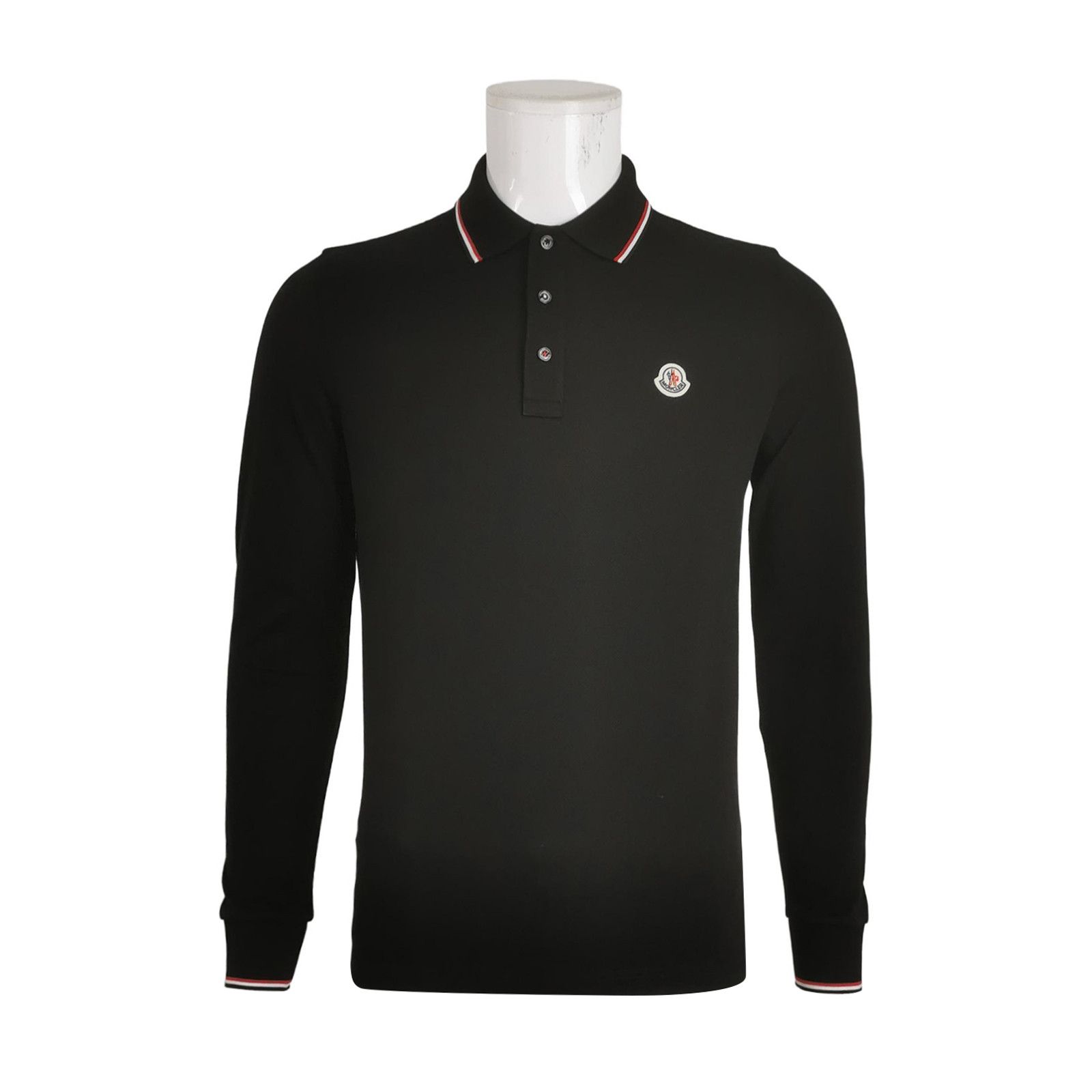 Moncler Moncler Stripe Trim Long Sleeve Polo Shirt Size S Size US S / EU 44-46 / 1 - 2 Thumbnail