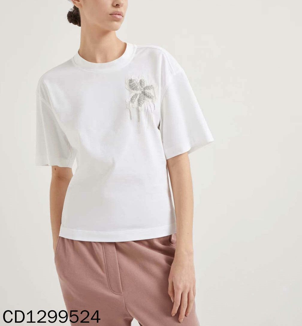 Brunello Cucinelli Brunello Cucinelli T-Shirt S Women Size S / US 4 / IT 40 - 4 Thumbnail