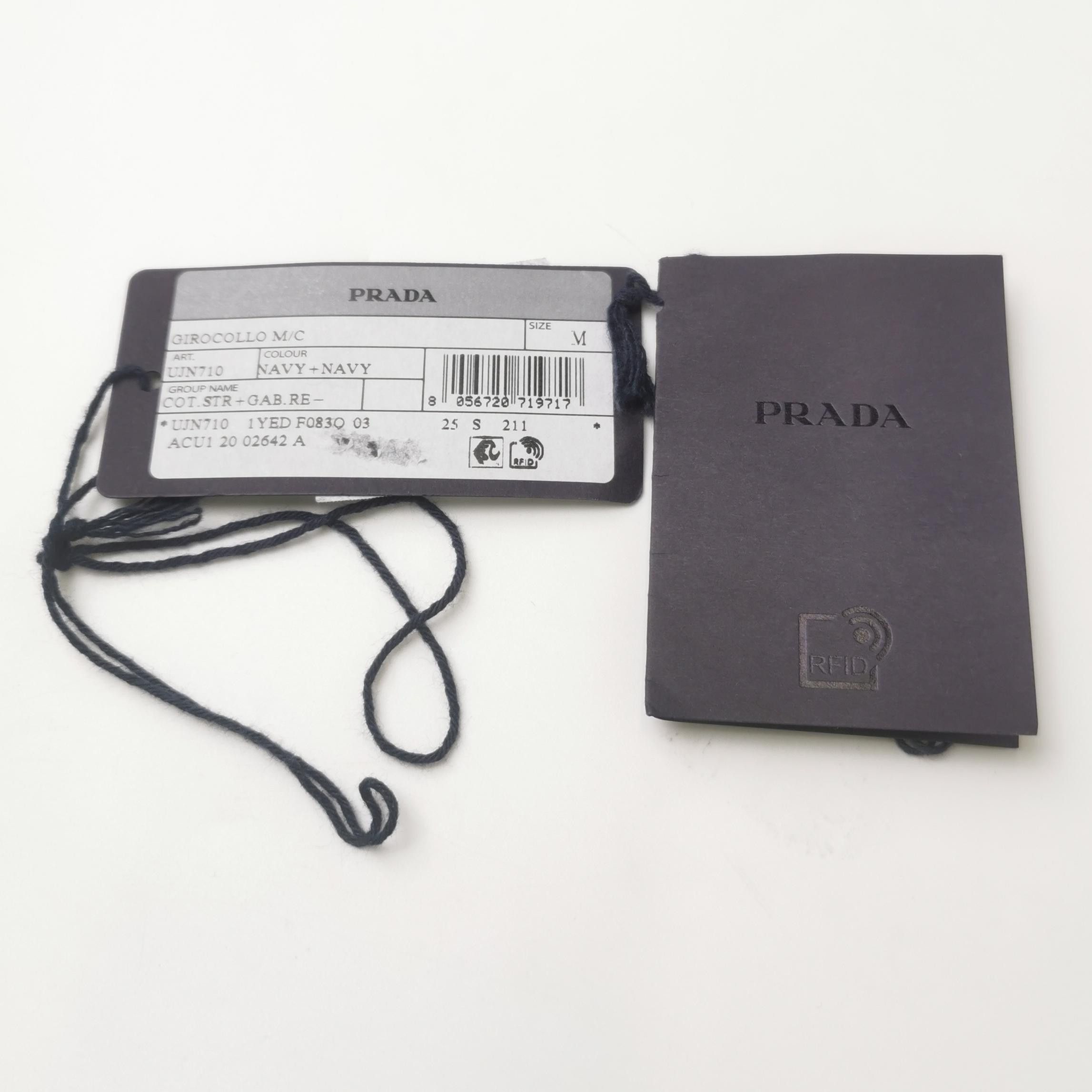Prada Prada Triangle Logo Cotton T-Shirt Size M Size US M / EU 48-50 / 2 - 5 Thumbnail