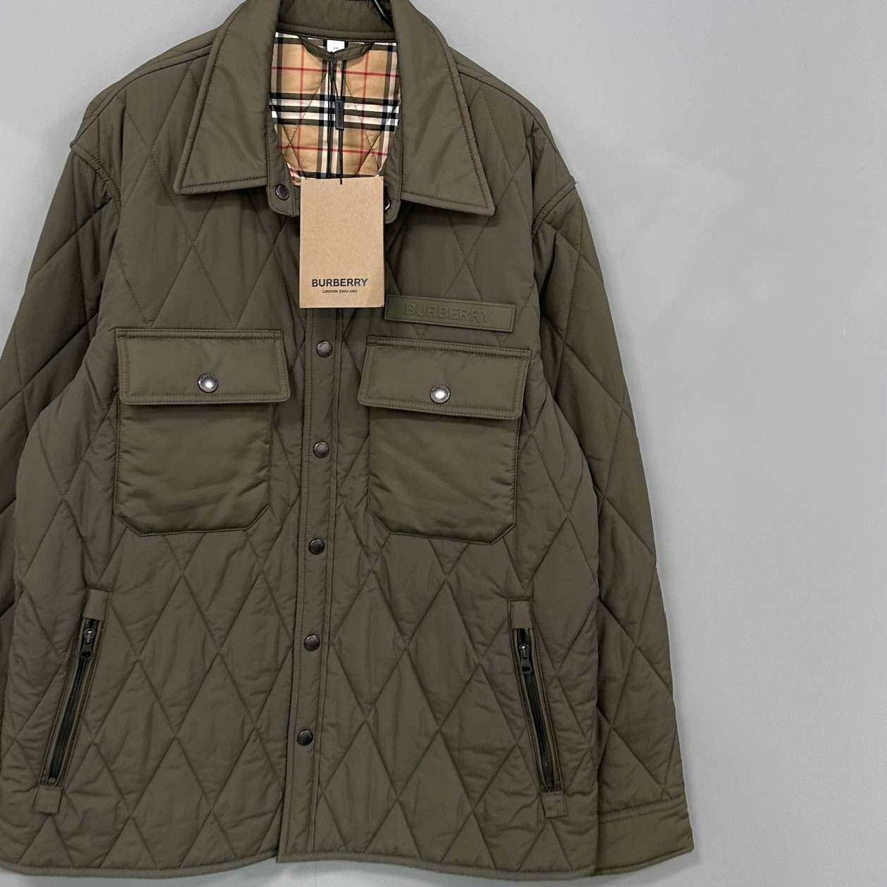 Burberry Burberry Plaid Cotton Green Heavy Coat s Men Size US S / EU 44-46 / 1 - 2 Thumbnail
