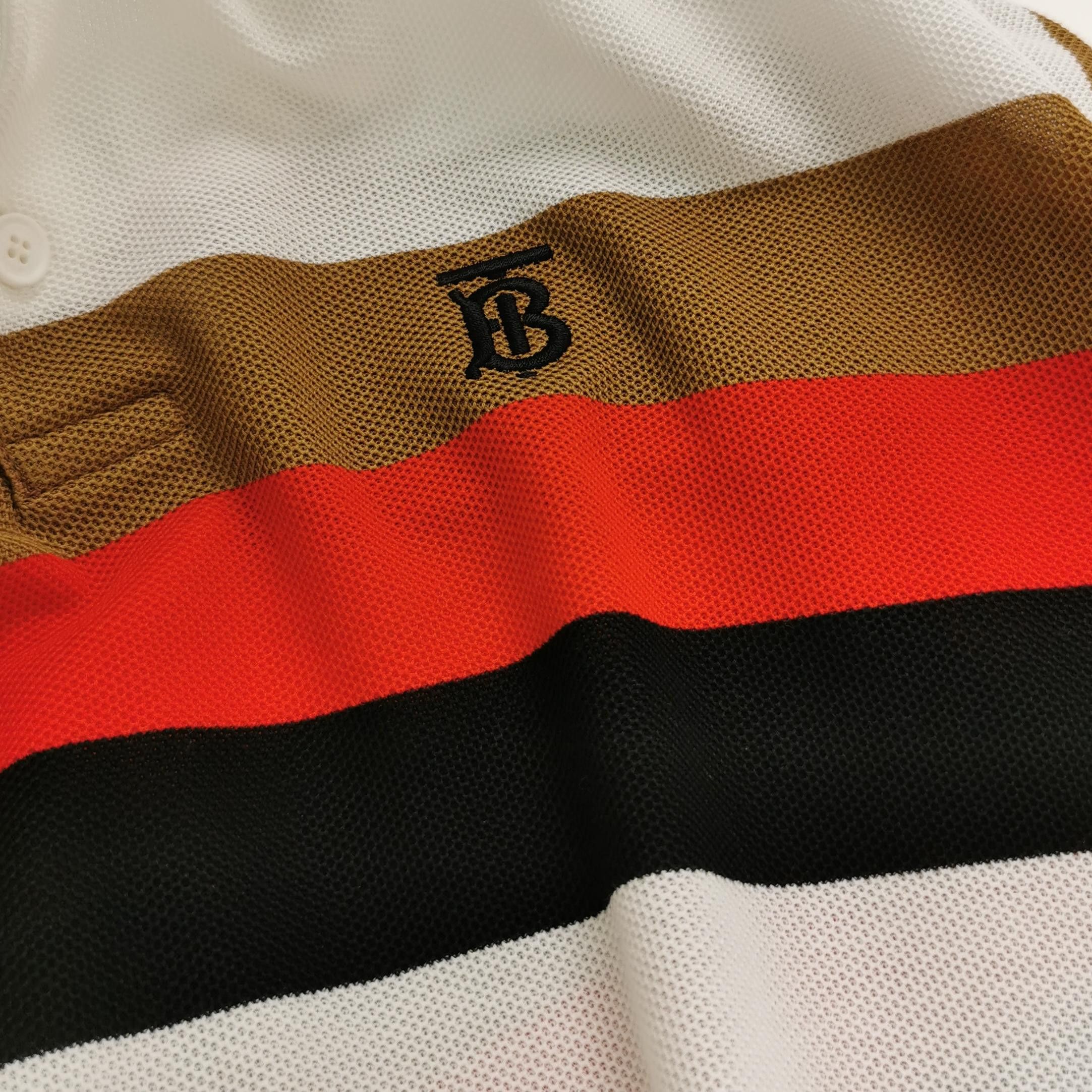 Burberry Burberry Multi Stripe TB Logo Polo Shirt L Size US L / EU 52-54 / 3 - 4 Thumbnail