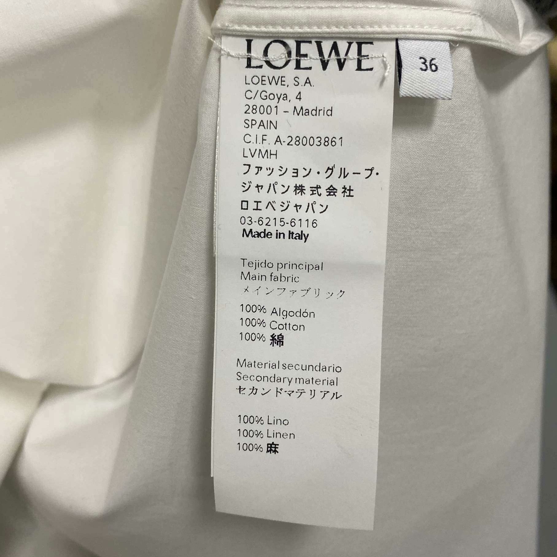 Loewe Loewe White Button Up S Women Size S / US 4 / IT 40 - 5 Thumbnail