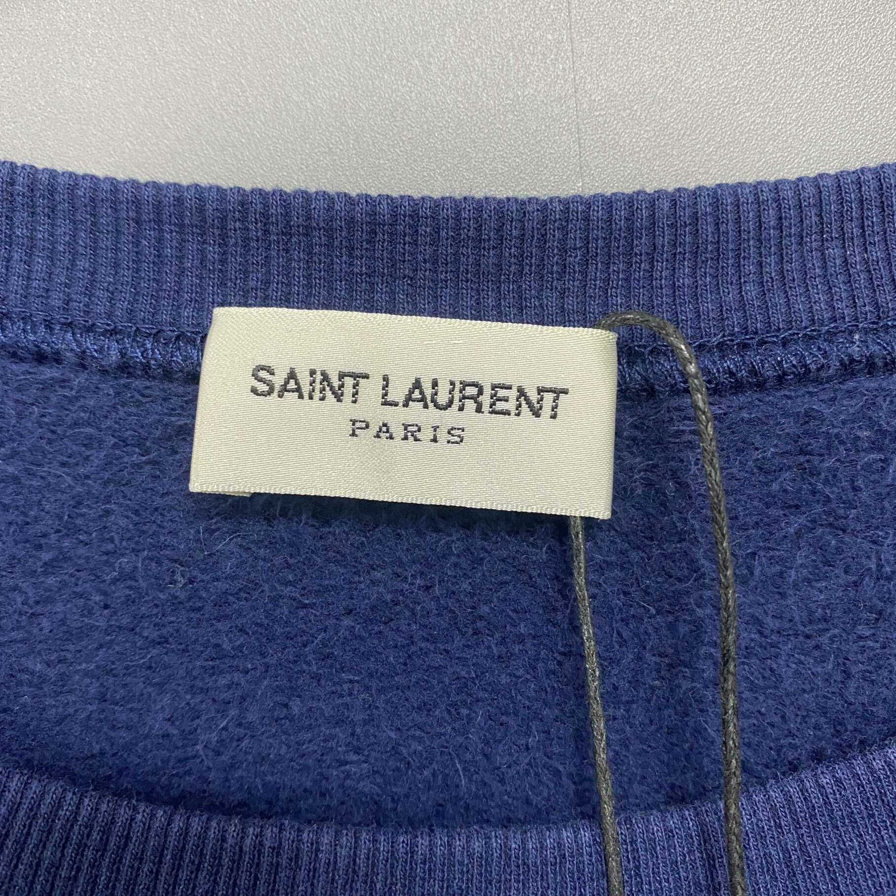 Saint Laurent Paris Saint Laurent Paris Retro Blue Hoodie S Women Size S / US 4 / IT 40 - 4 Thumbnail