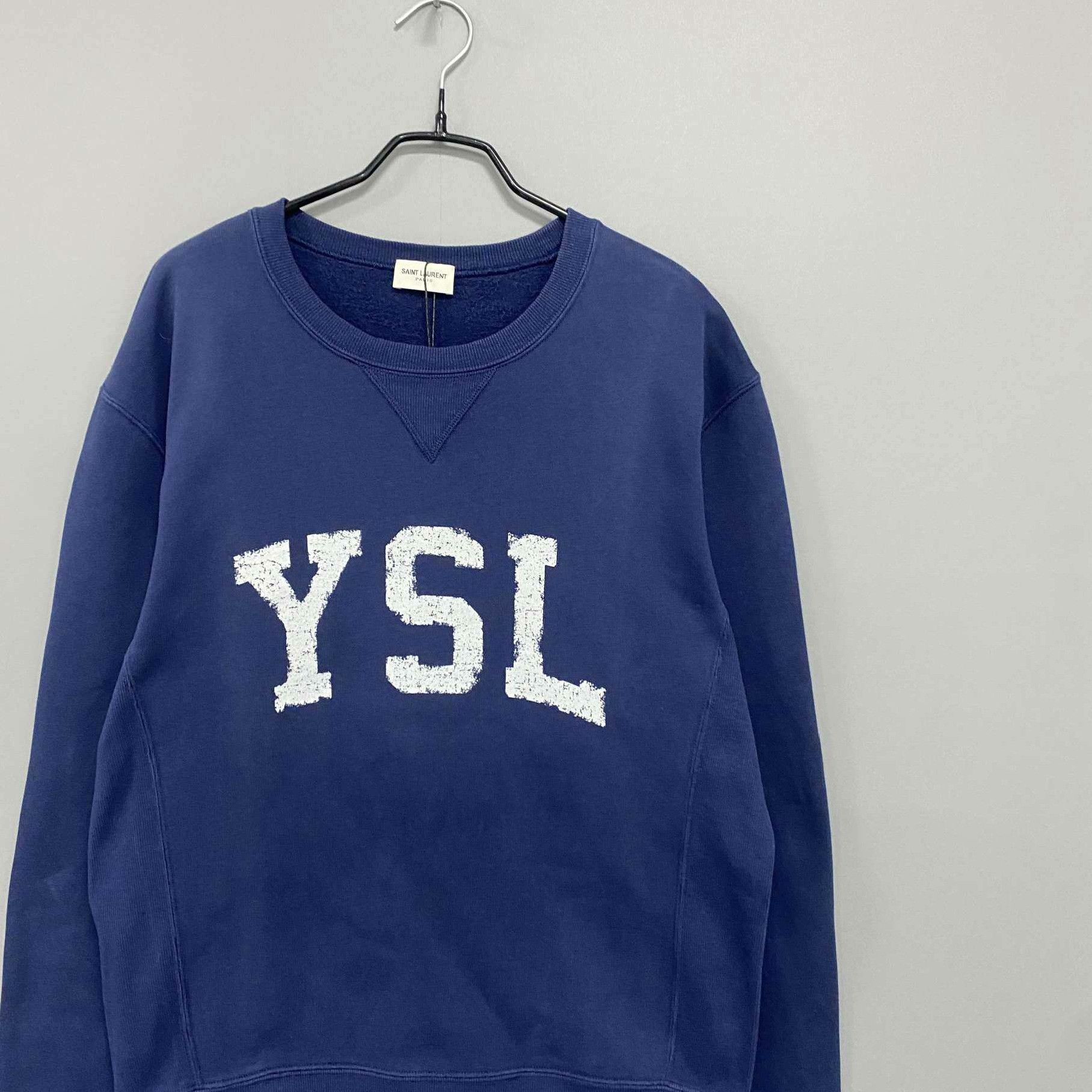 Saint Laurent Paris Saint Laurent Paris Retro Blue Hoodie S Women Size S / US 4 / IT 40 - 2 Thumbnail
