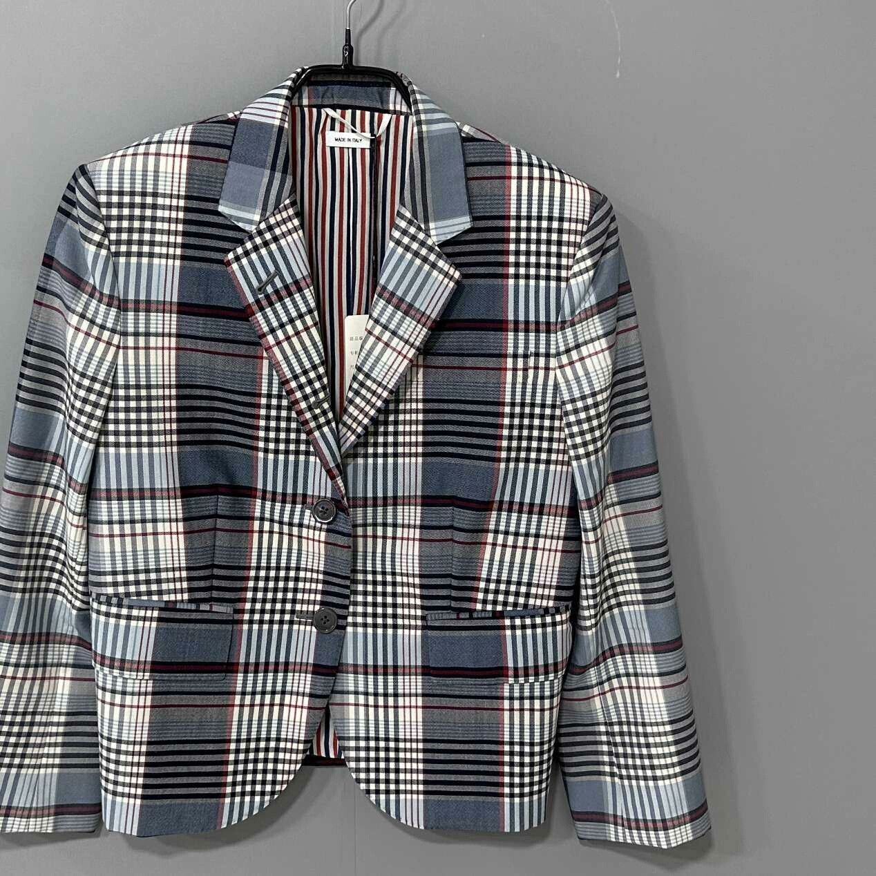 Thom Browne Thom Browne Formal Plaid Brown Jacket it_42 Women Size M / US 6-8 / IT 42-44 - 2 Thumbnail