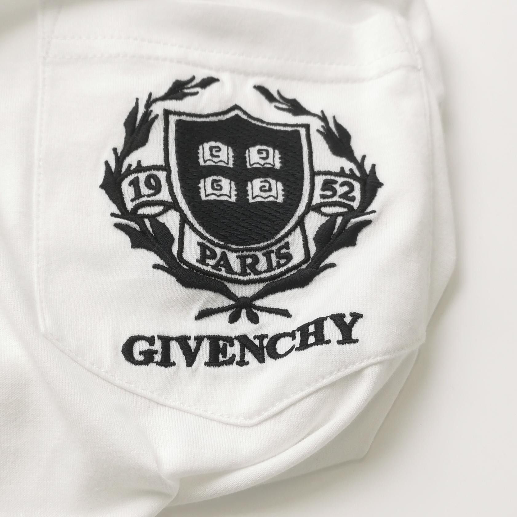 Givenchy Givenchy White Crest Pocket T-Shirt L Size US L / EU 52-54 / 3 - 4 Thumbnail