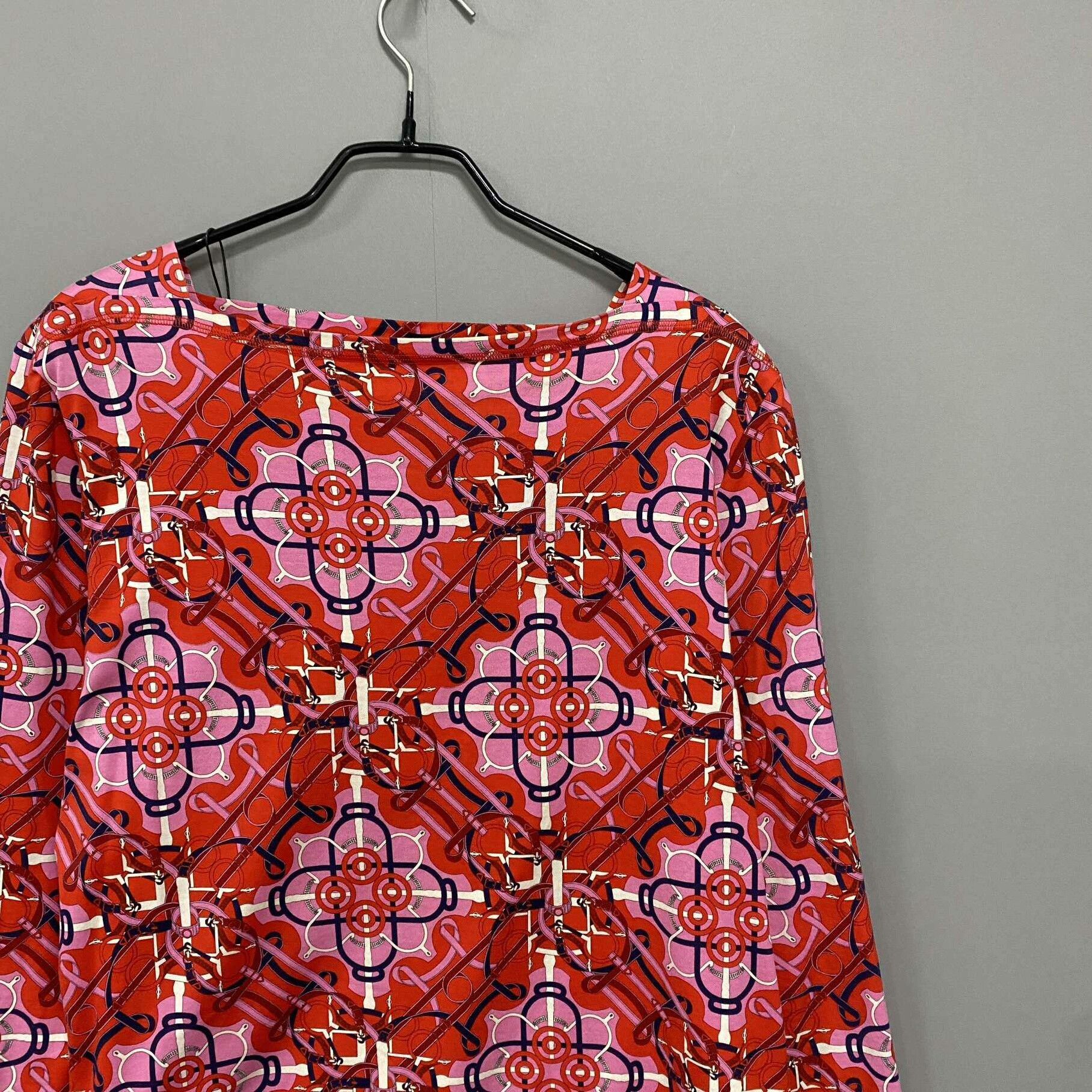 Hermes Hermes Printed Red T-Shirt it_38 Women Size XS / US 0-2 / IT 36-38 - 2 Thumbnail