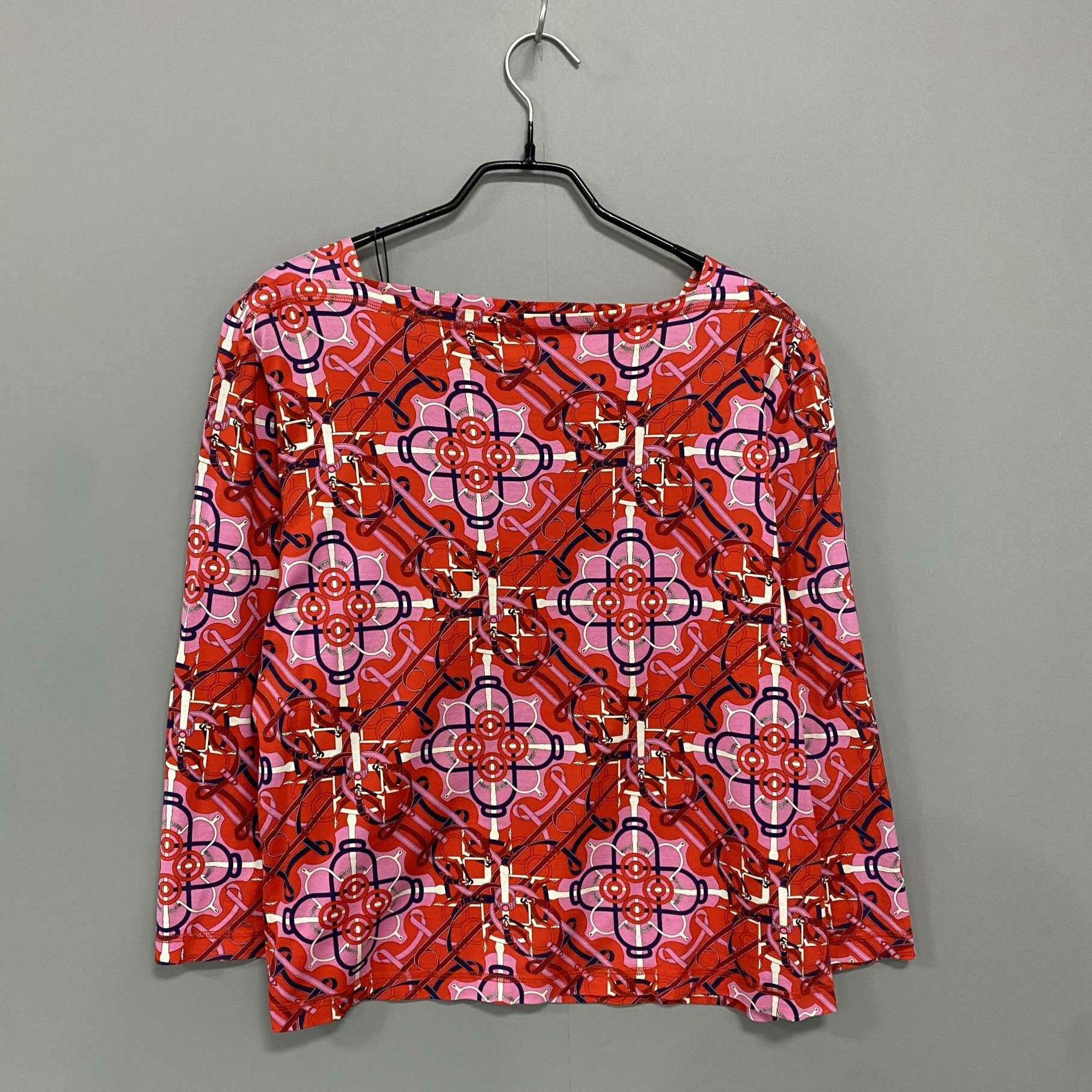 Hermes Hermes Printed Red T-Shirt it_38 Women Size XS / US 0-2 / IT 36-38 - 3 Thumbnail