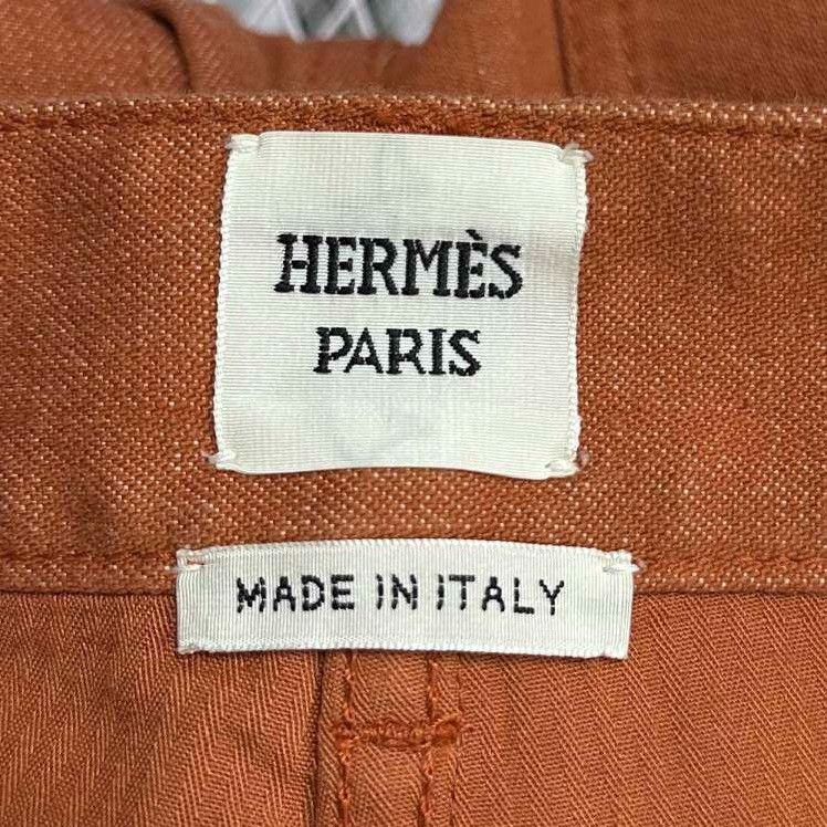 Hermes Hermes Wide-Leg Orange Pants 36 Women Size 36" / US 14 / IT 50 - 6 Thumbnail