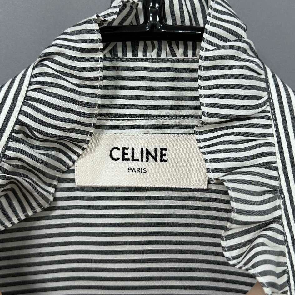 Celine Celine Silk Striped Button Up it_36 Women Size XS / US 0-2 / IT 36-38 - 4 Thumbnail