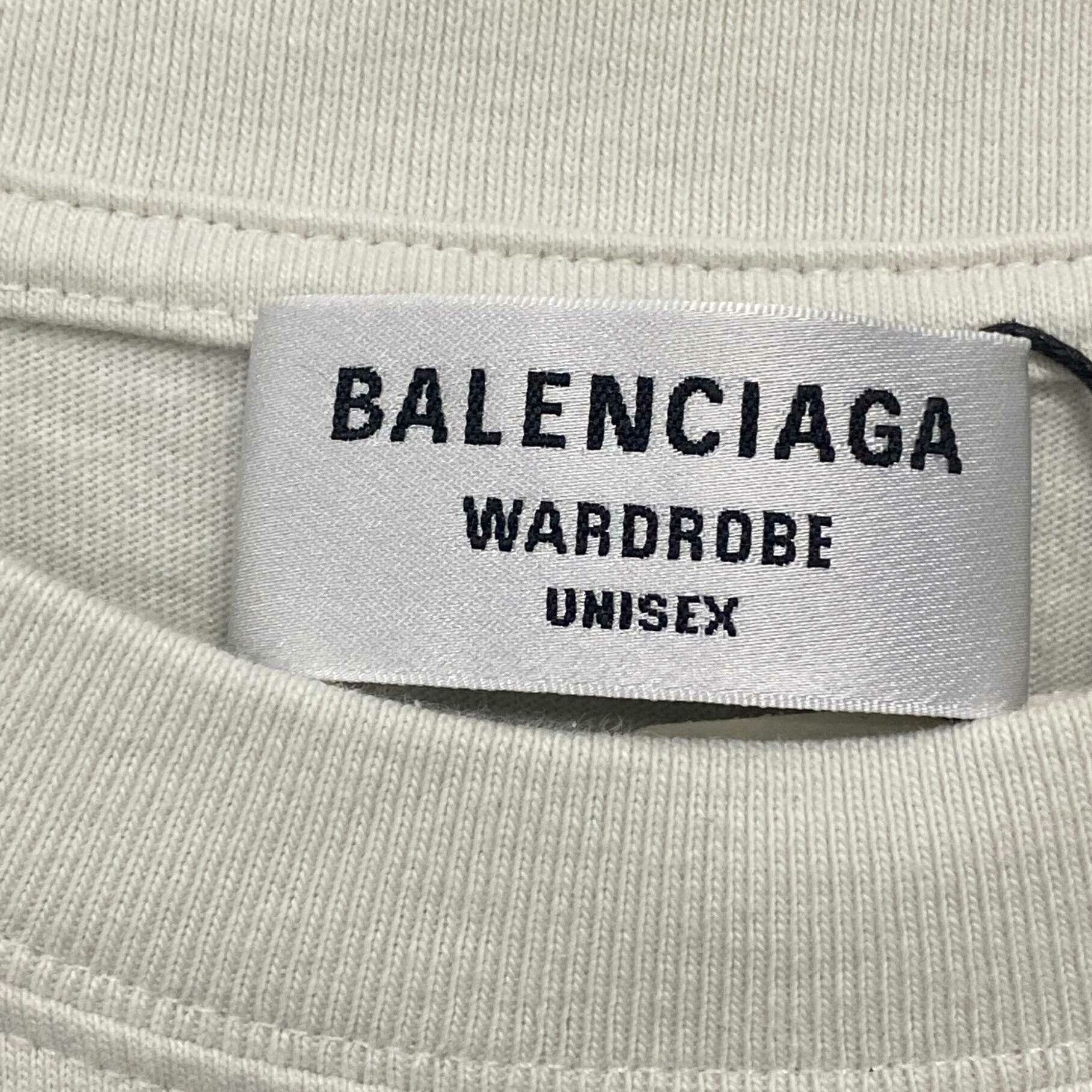 Balenciaga Balenciaga Embroidered White T-Shirt m Men Size US M / EU 48-50 / 2 - 4 Thumbnail
