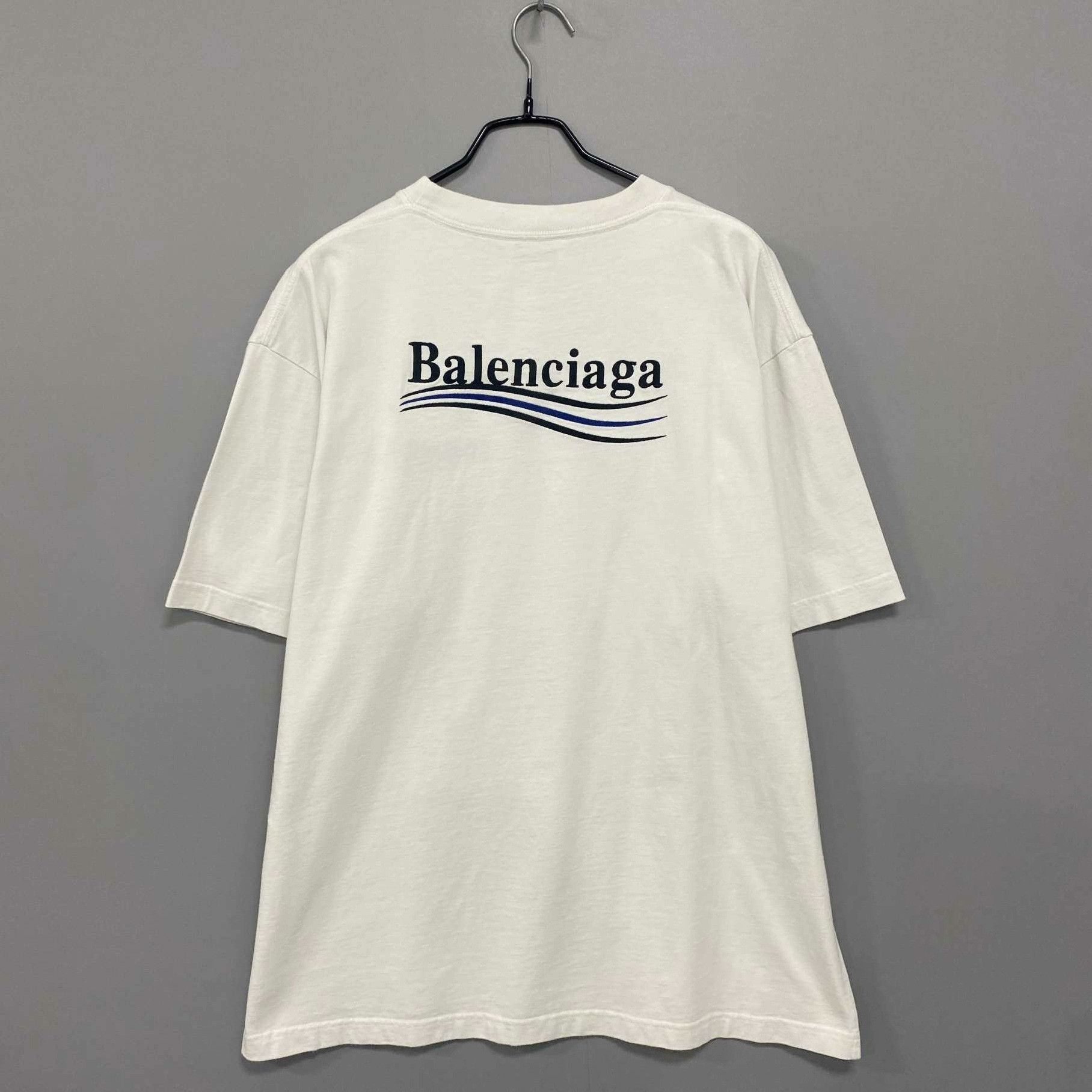 Balenciaga Balenciaga Embroidered White T-Shirt m Men Size US M / EU 48-50 / 2 - 3 Thumbnail