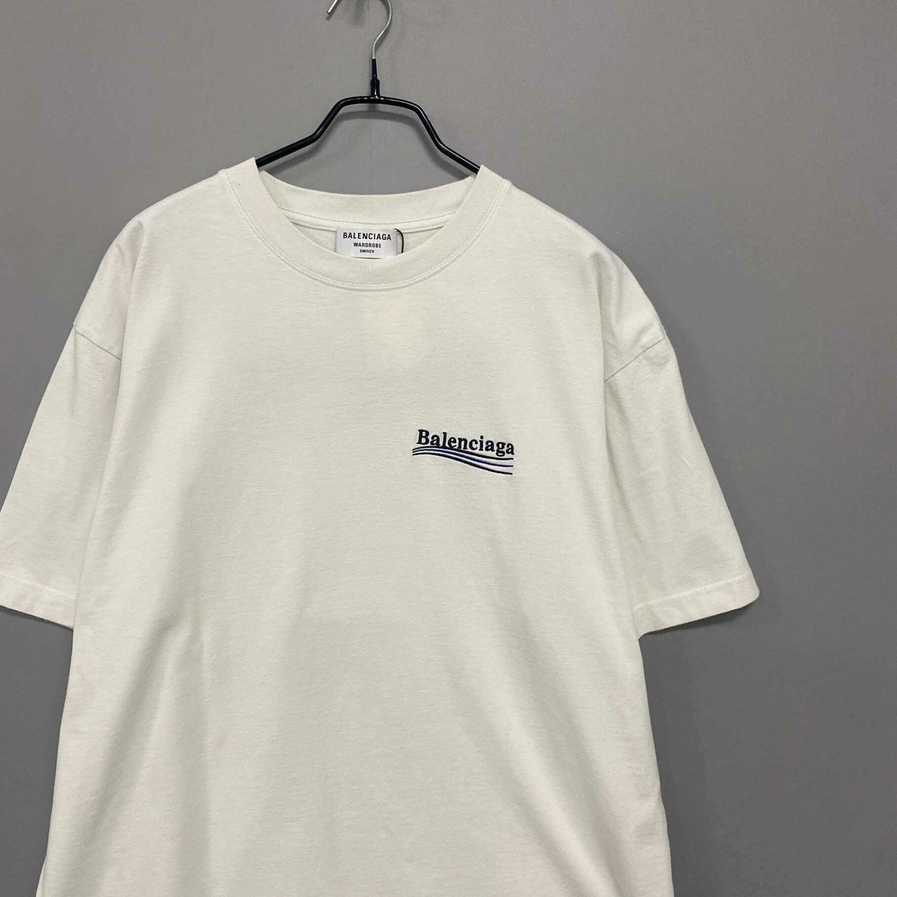 Balenciaga Balenciaga Embroidered White T-Shirt m Men Size US M / EU 48-50 / 2 - 2 Thumbnail