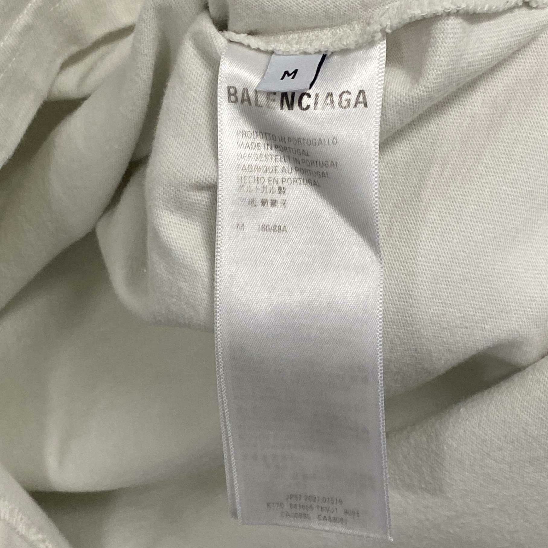 Balenciaga Balenciaga Embroidered White T-Shirt m Men Size US M / EU 48-50 / 2 - 5 Thumbnail