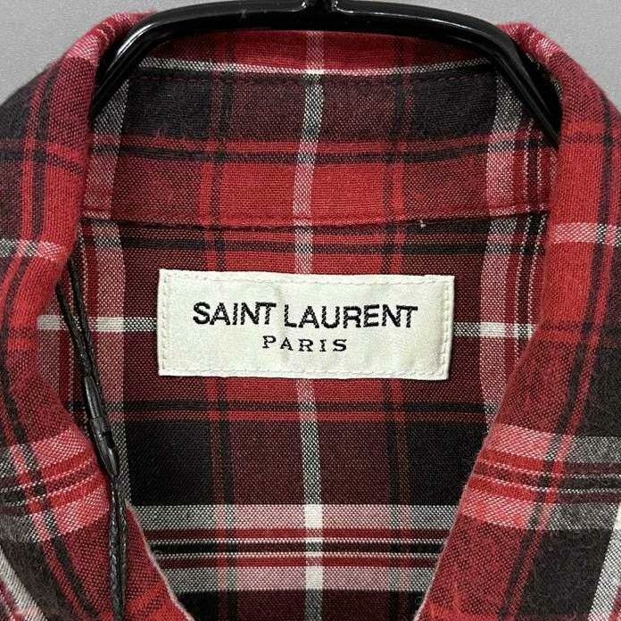 Saint Laurent Paris Saint Laurent Paris Plaid Shirt m Men Size US M / EU 48-50 / 2 - 4 Thumbnail