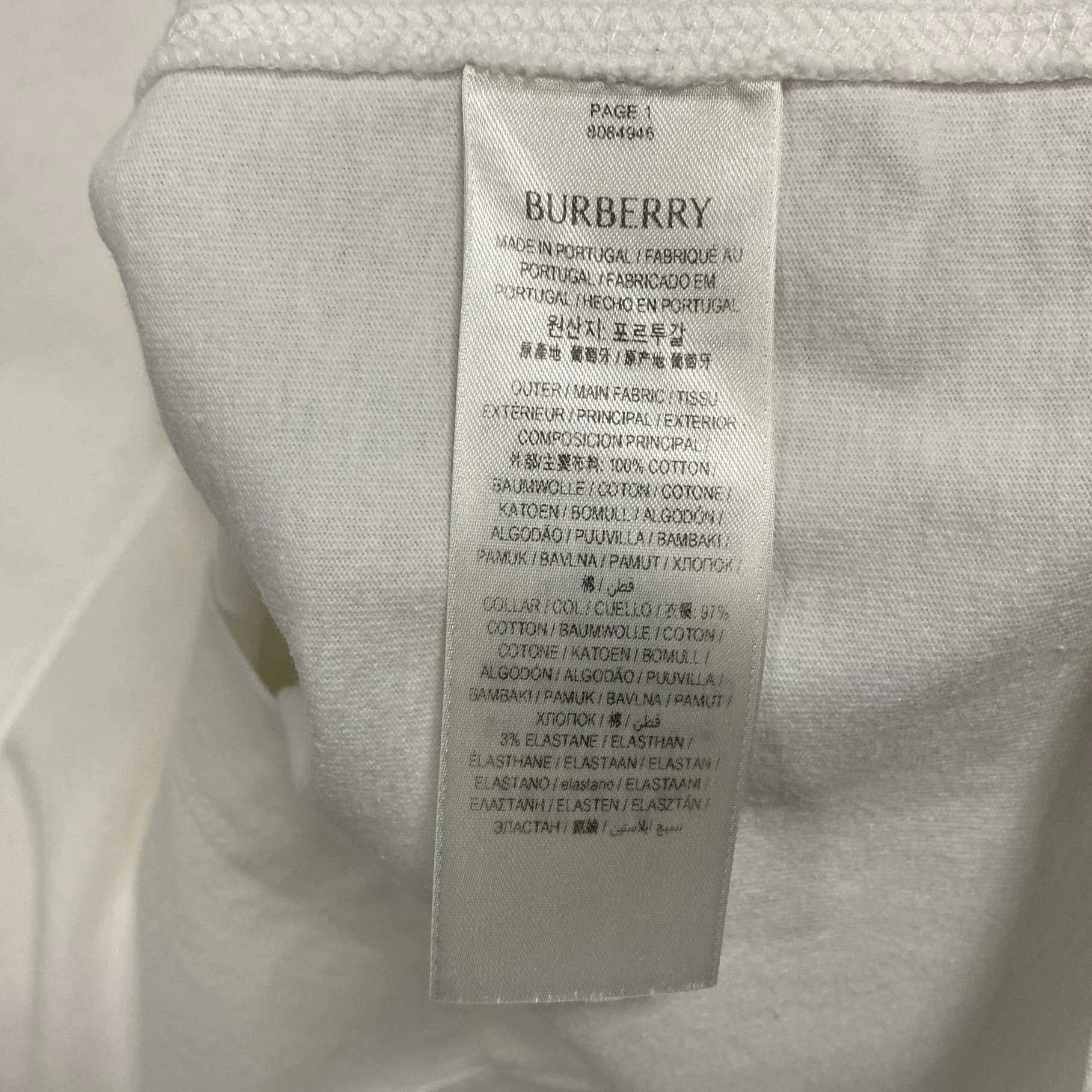 Burberry Burberry White T-Shirt l Men Size US L / EU 52-54 / 3 - 4 Thumbnail