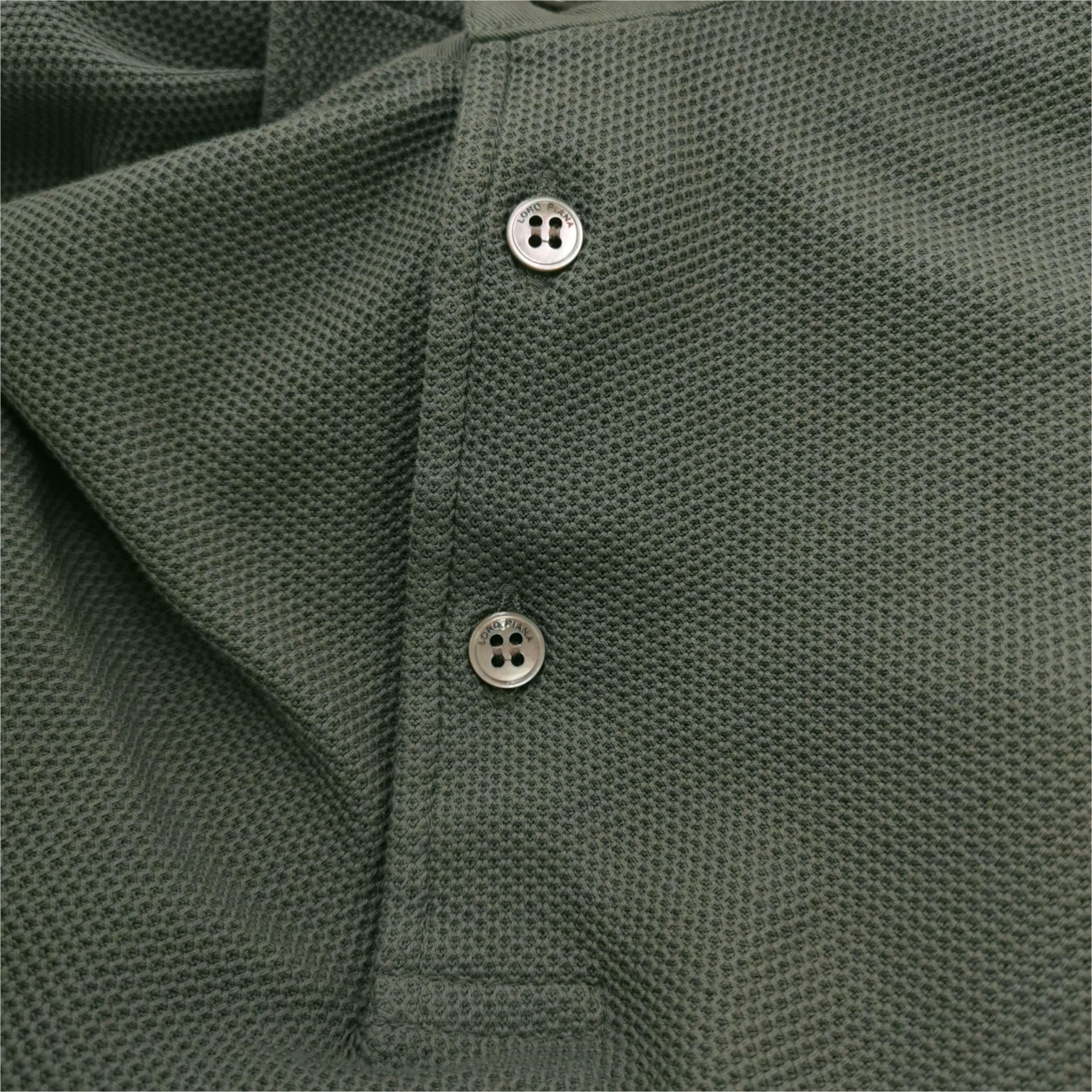 Loro Piana Loro Piana Green Cotton Long Sleeve Polo Size S Size US S / EU 44-46 / 1 - 4 Thumbnail