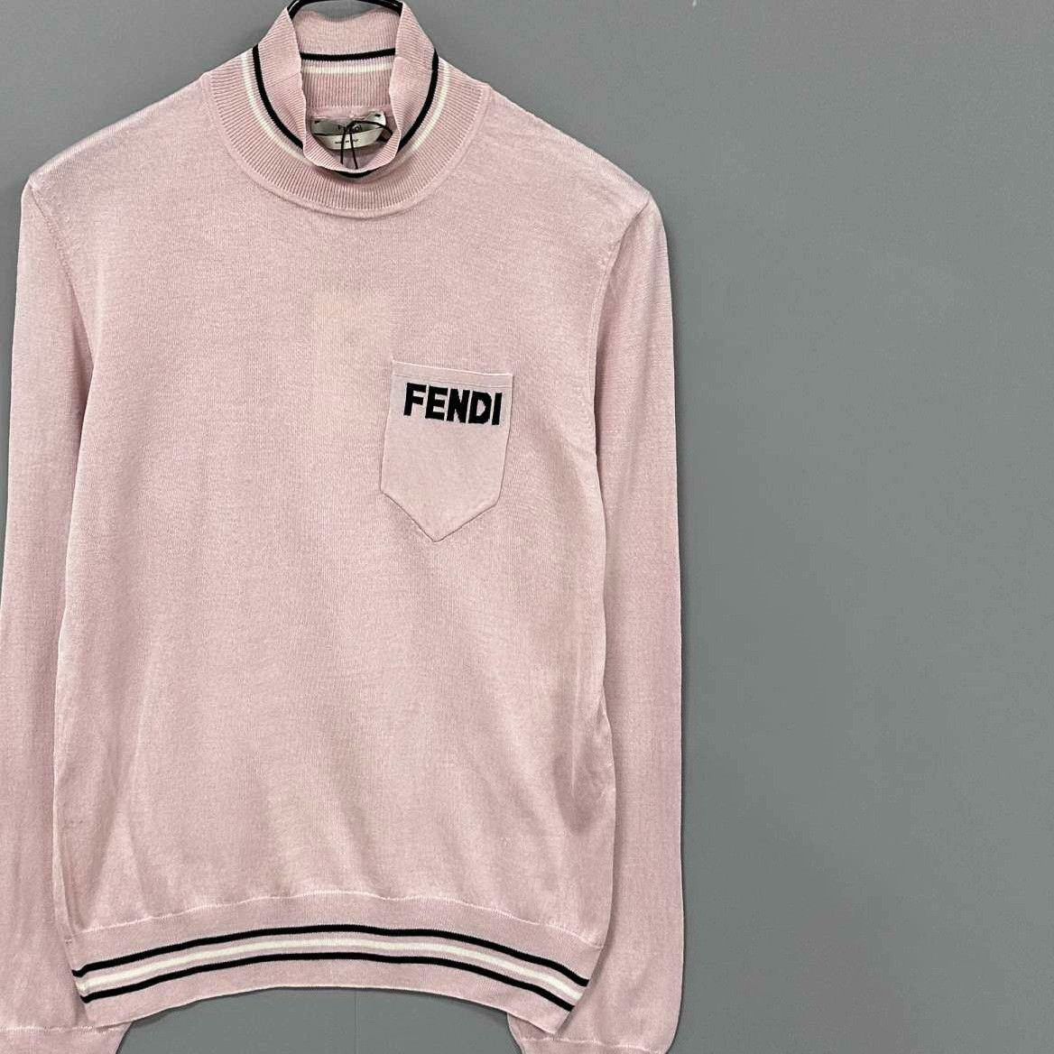 Fendi Fendi Knit Pink Sweater XL Women Size XL / US 12-14 / IT 48-50 - 2 Thumbnail