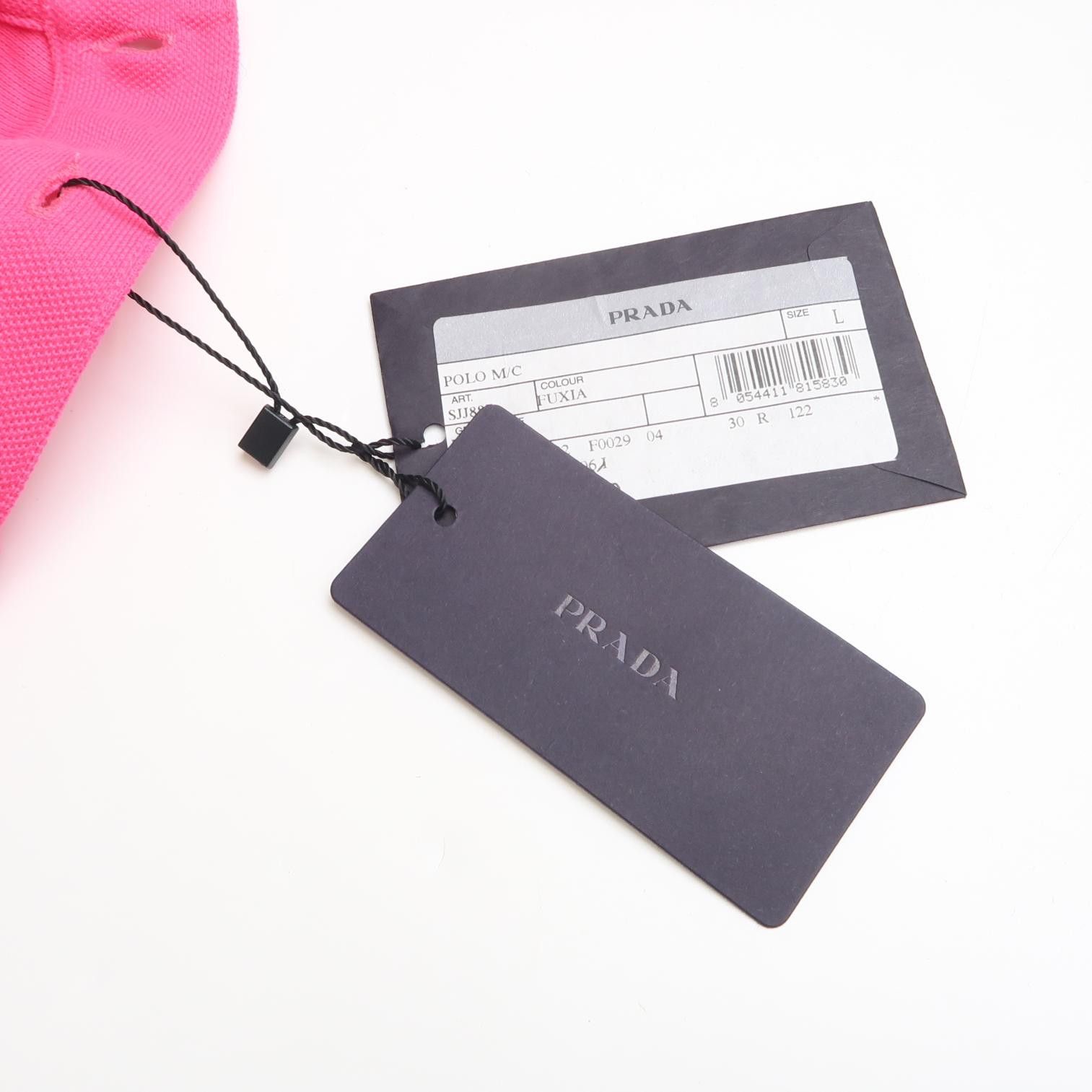 Prada Prada Pink Logo Patch Polo Shirt Size L Size US L / EU 52-54 / 3 - 5 Thumbnail