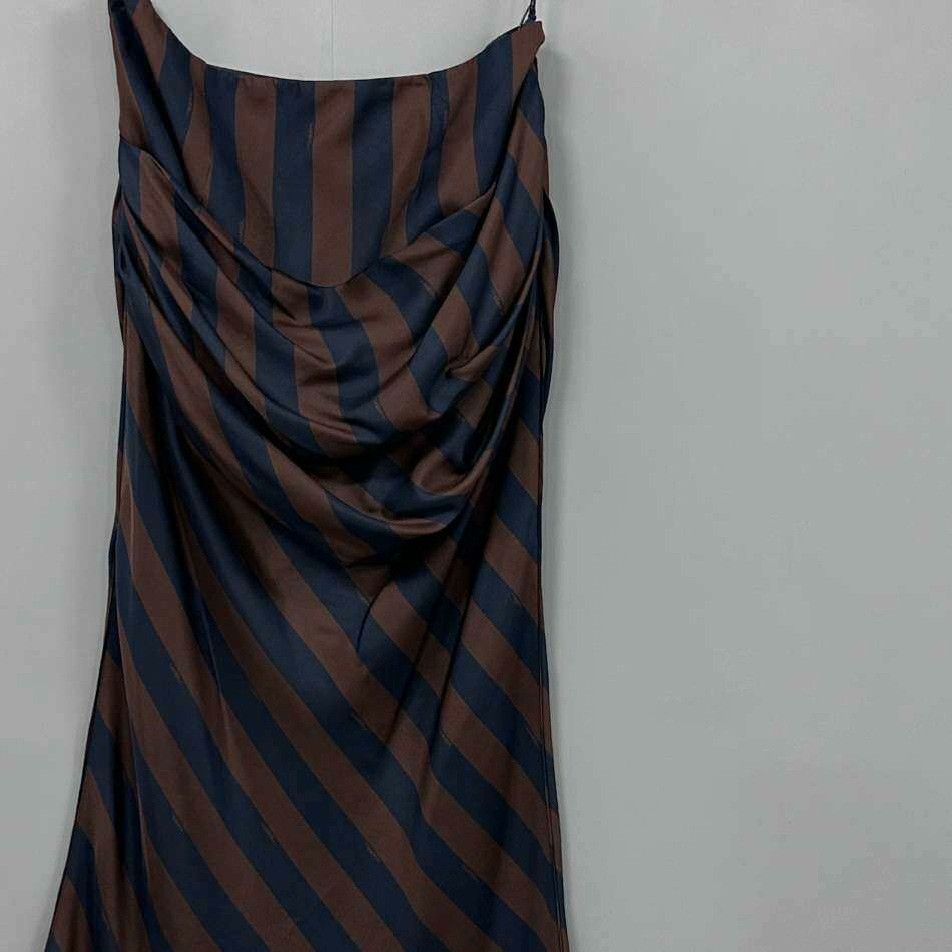 Fendi Fendi Striped Long Brown Dress M Women Size M / US 6-8 / IT 42-44 - 3 Thumbnail